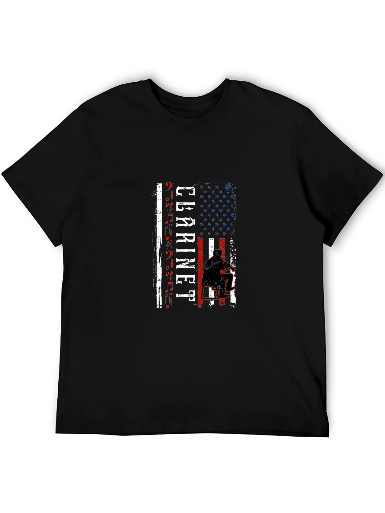 Clarinet Player American Flag T-Shirt