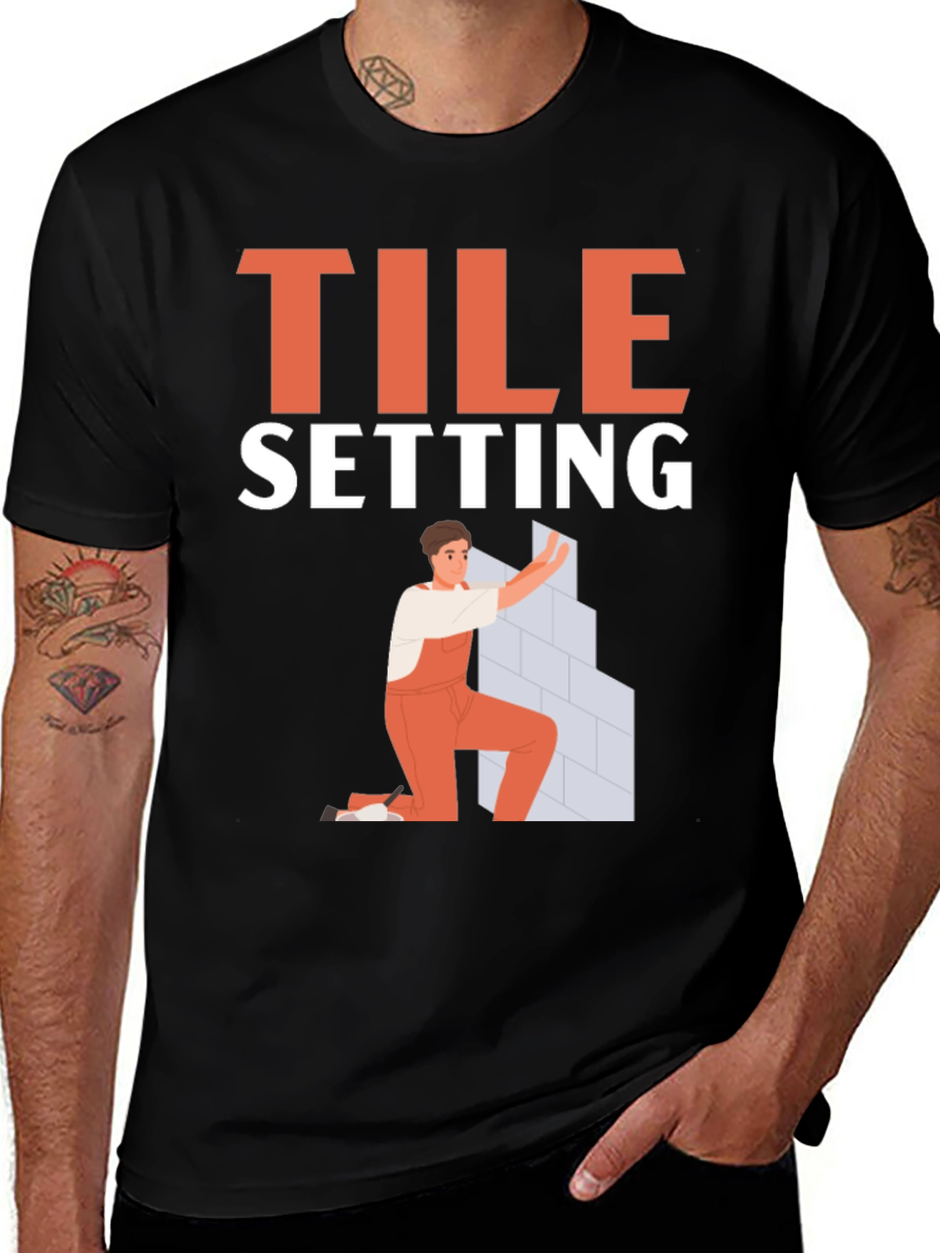 Tile Setter T-Shirt - Construction Worker Gift