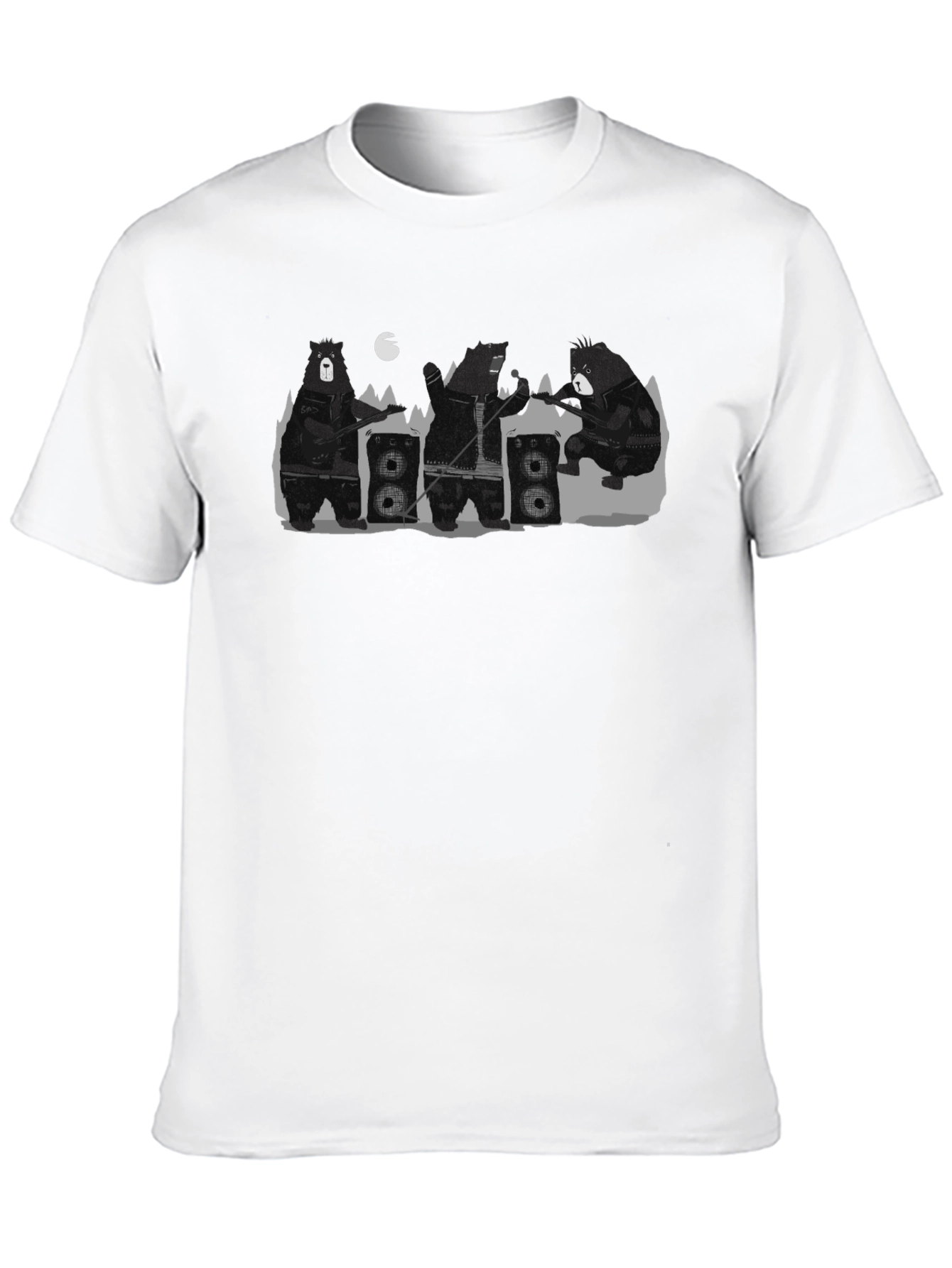 Bear Band Graphic Print T-Shirt