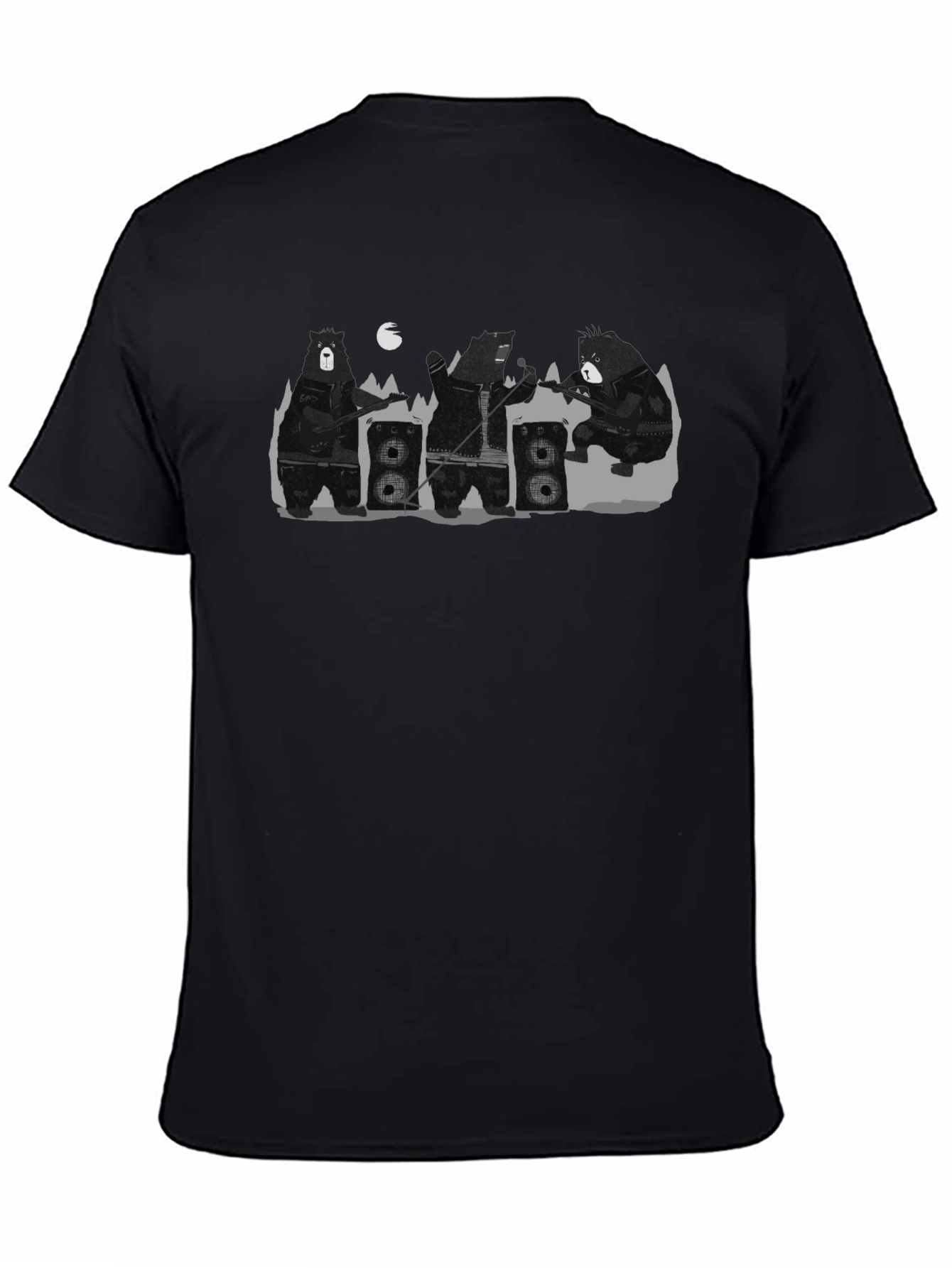 Bear Band Graphic Print T-Shirt