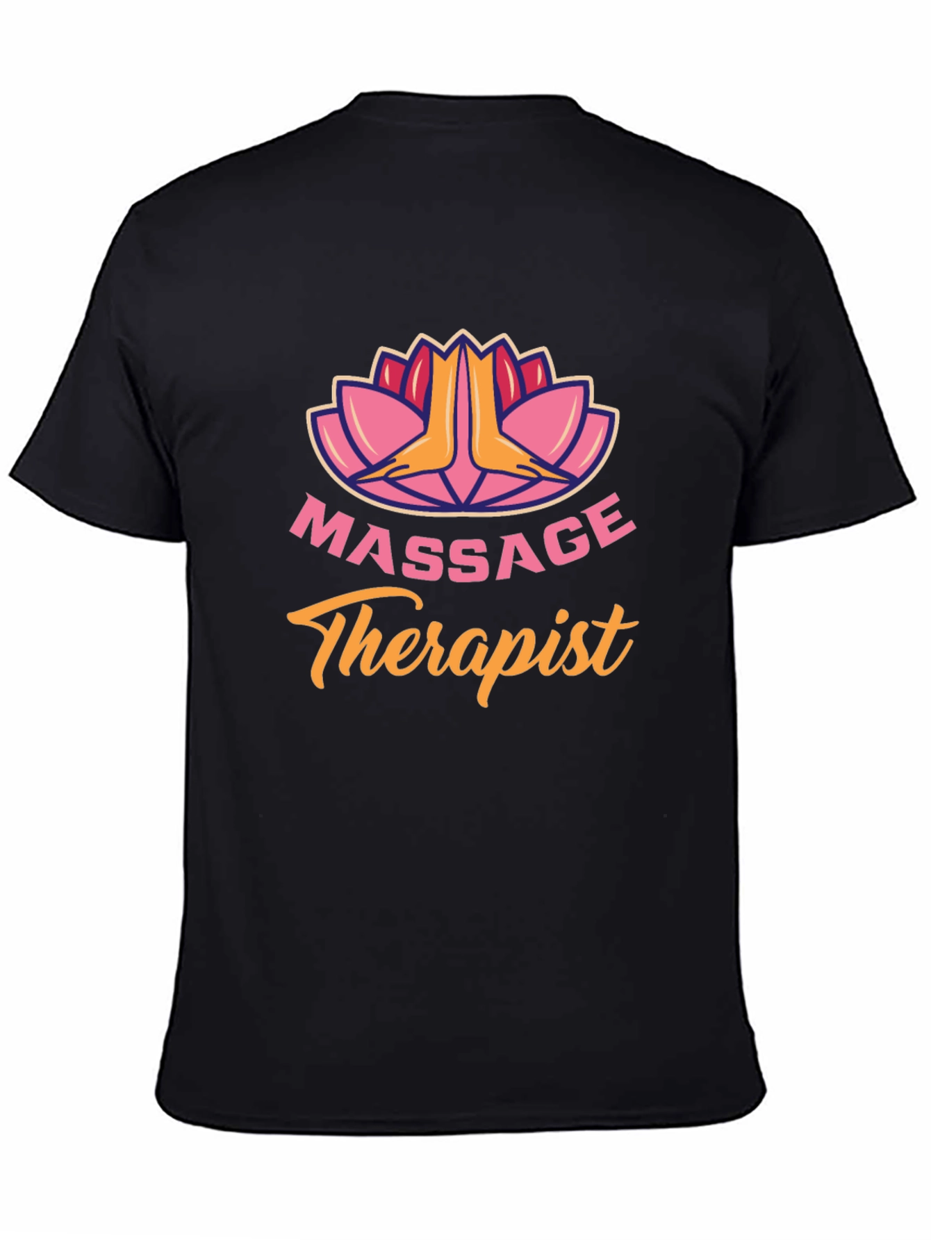 Massage Therapist Black T-Shirt Relaxing Spa Gift Idea
