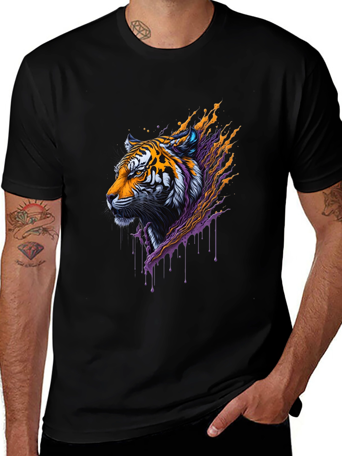 Tiger Graphic T-Shirt - Striking Design Bold Style