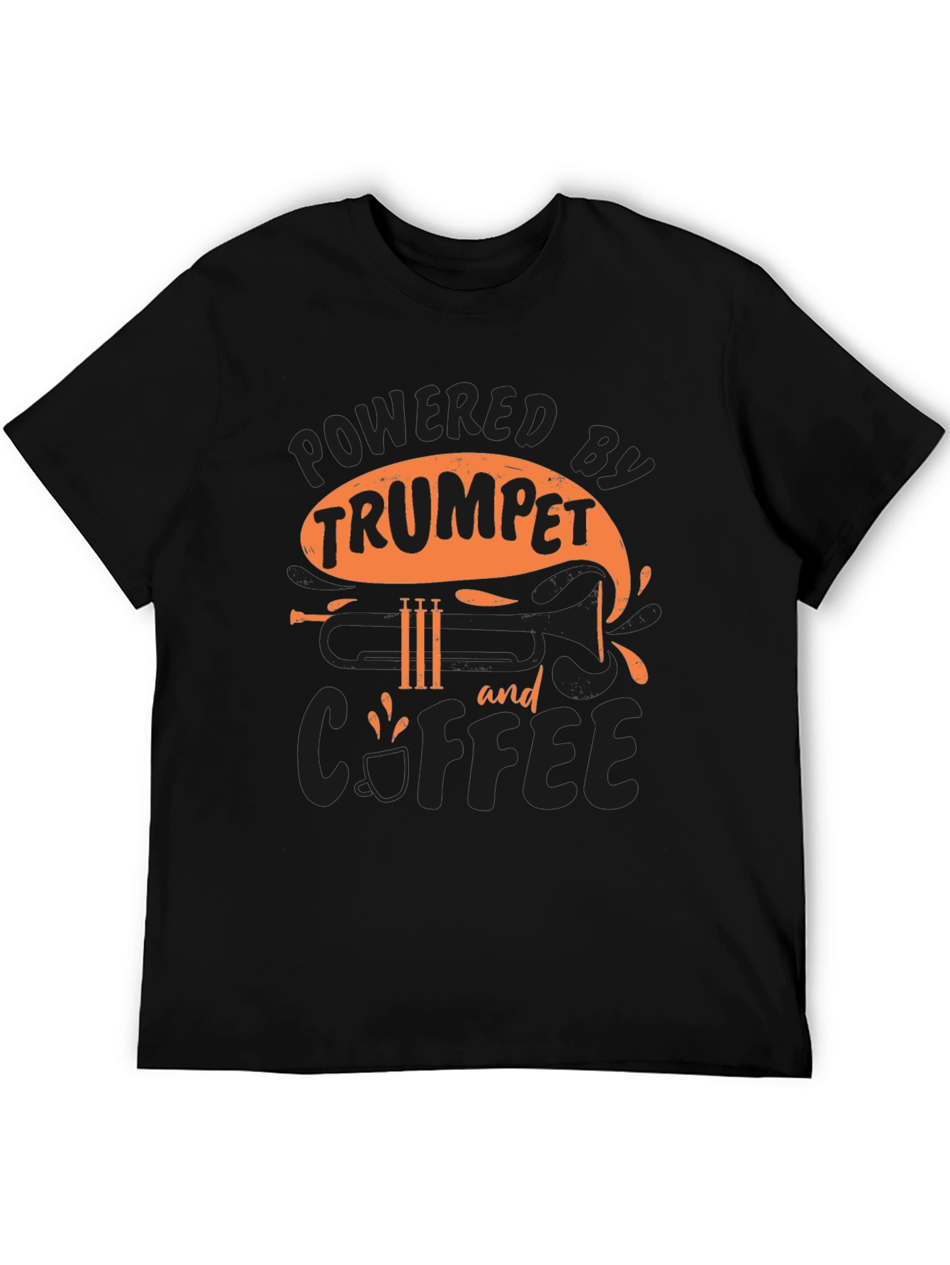 Trumpet & Coffee Graphic Tee - Musicians Gift