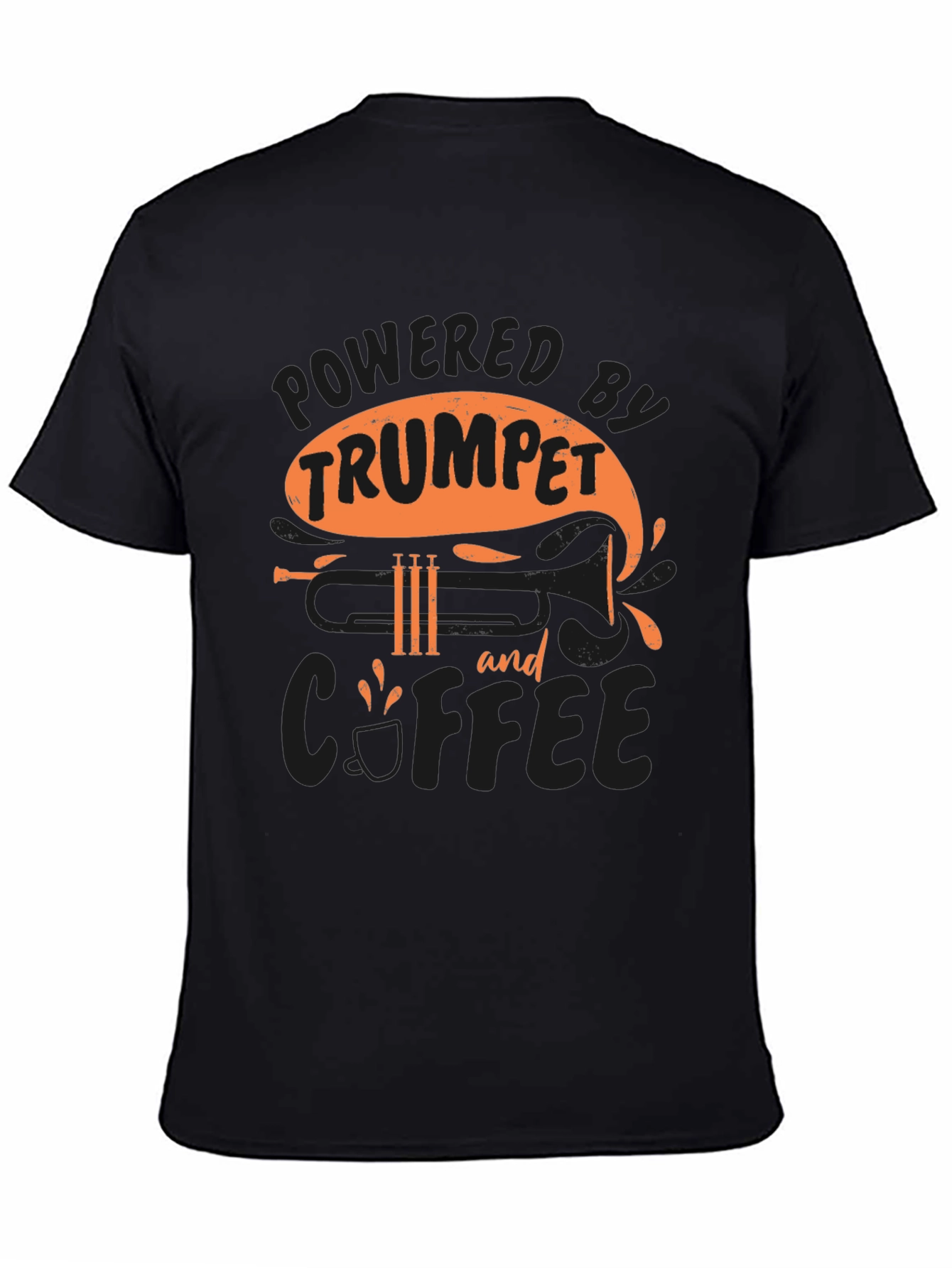 Trumpet & Coffee Graphic Tee - Musicians Gift