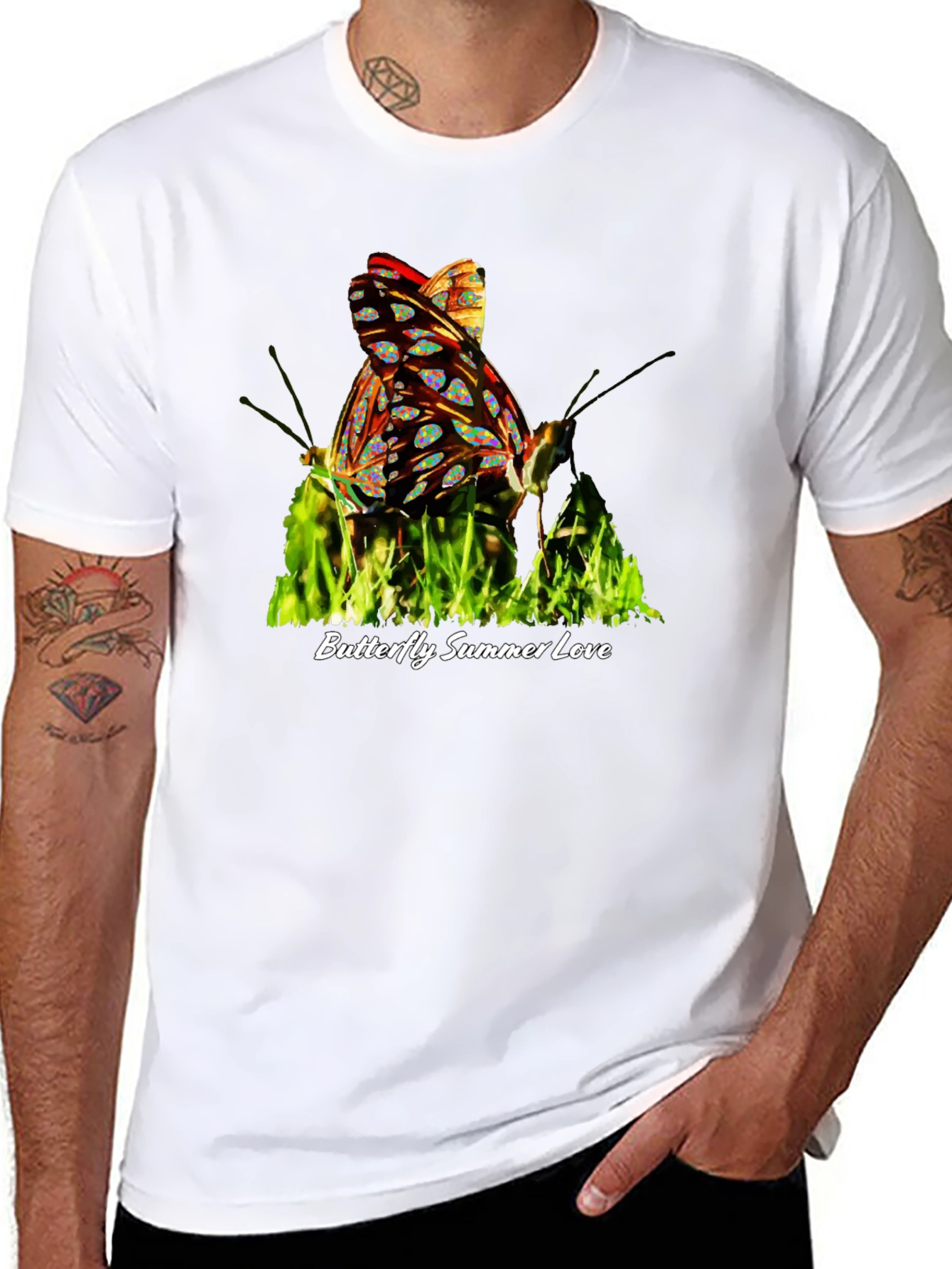 Butterfly Summer Love Graphic T-Shirt