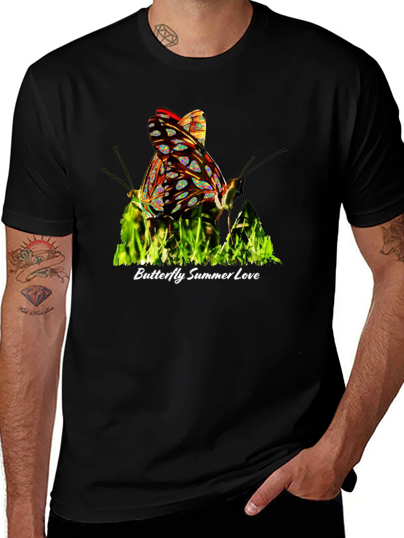 Butterfly Summer Love Graphic T-Shirt