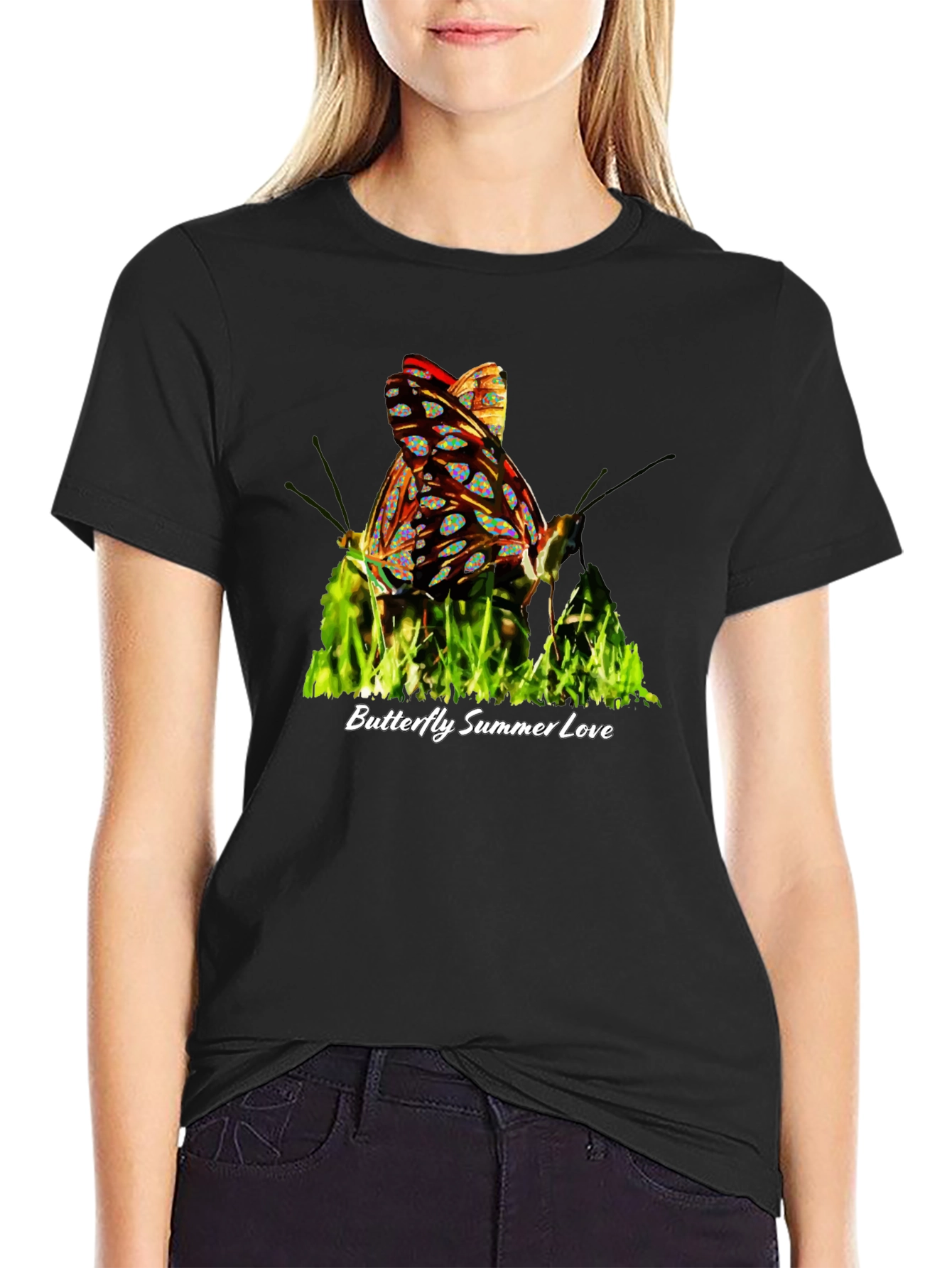 Butterfly Summer Love Graphic T-Shirt