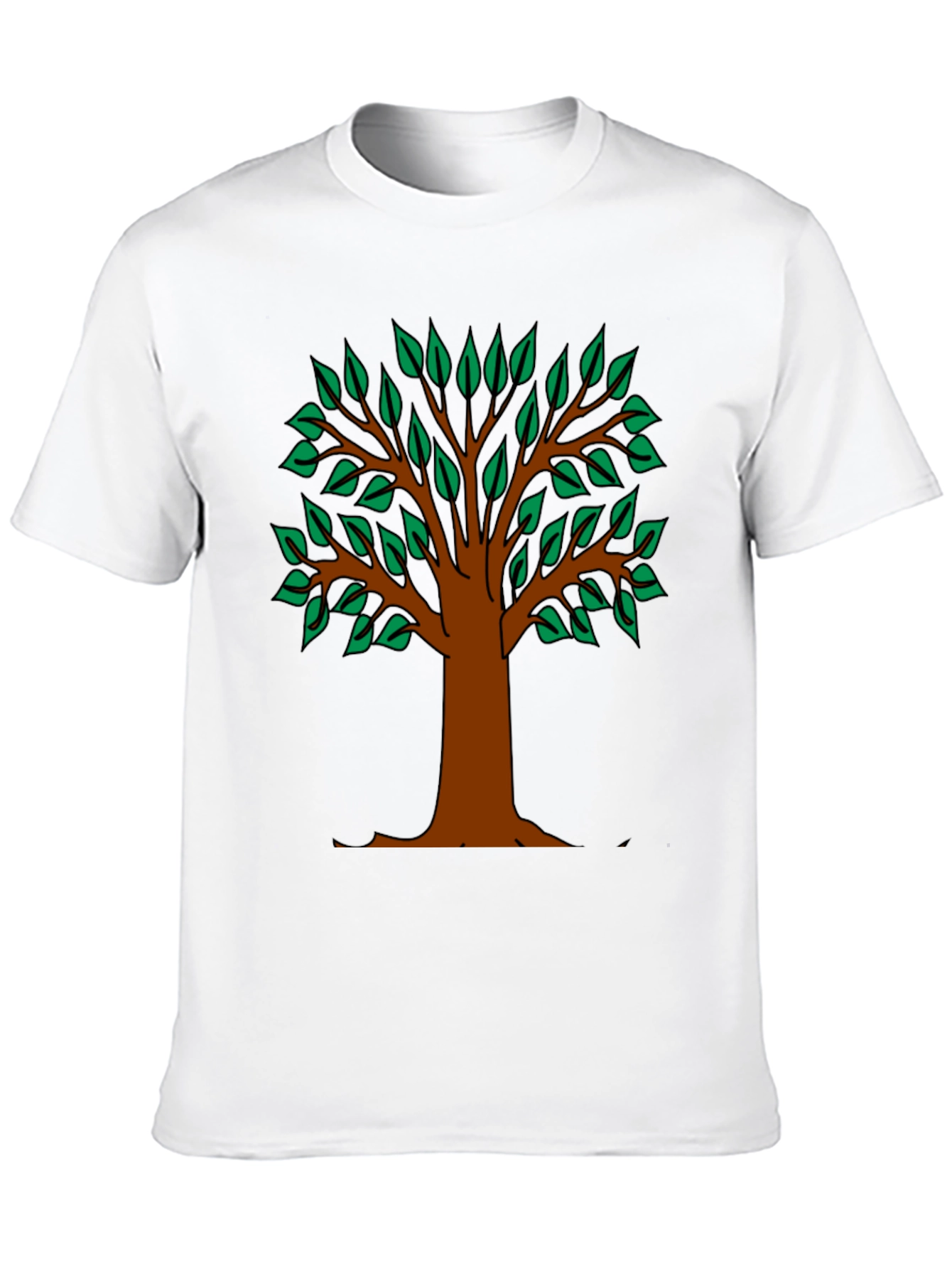 Nature Tree Graphic T-Shirt - Black