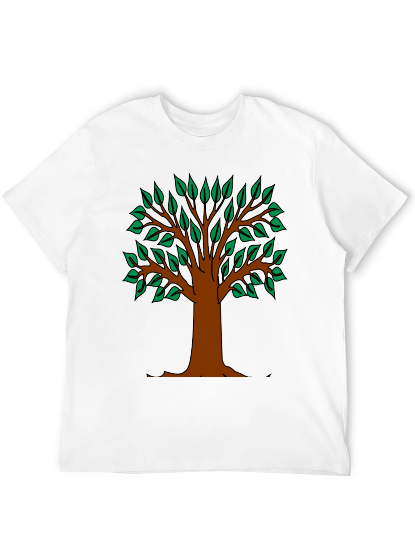 Nature Tree Graphic T-Shirt - Black