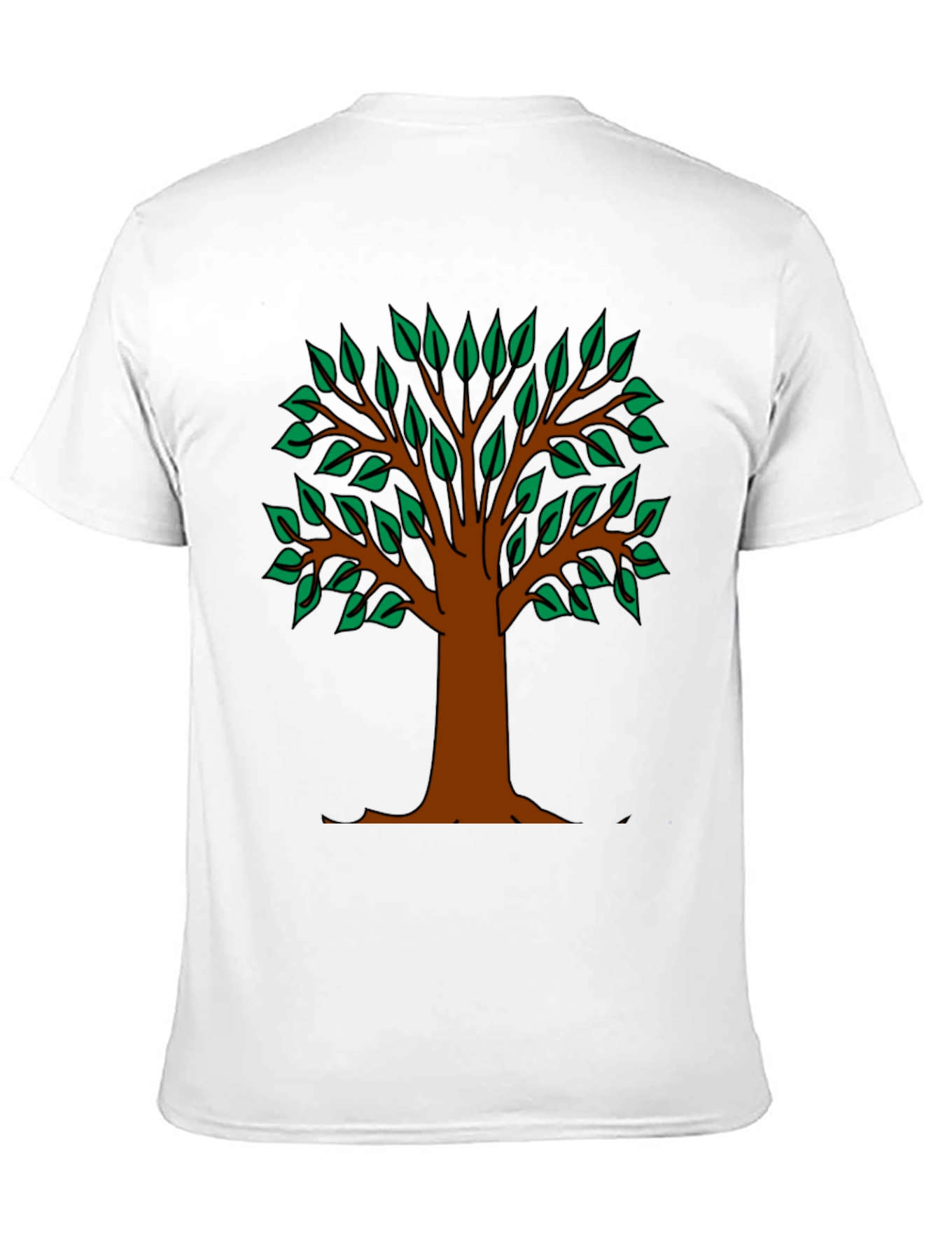 Nature Tree Graphic T-Shirt - Black