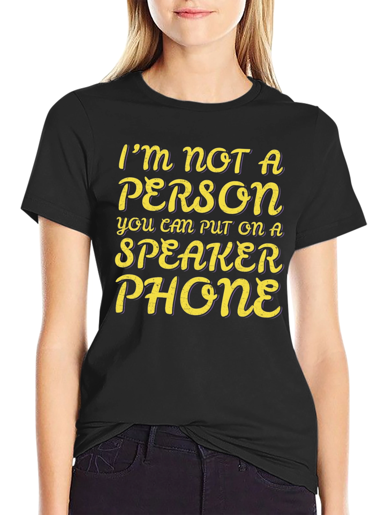 Speaker Phone T-Shirt Funny Sarcastic Tee