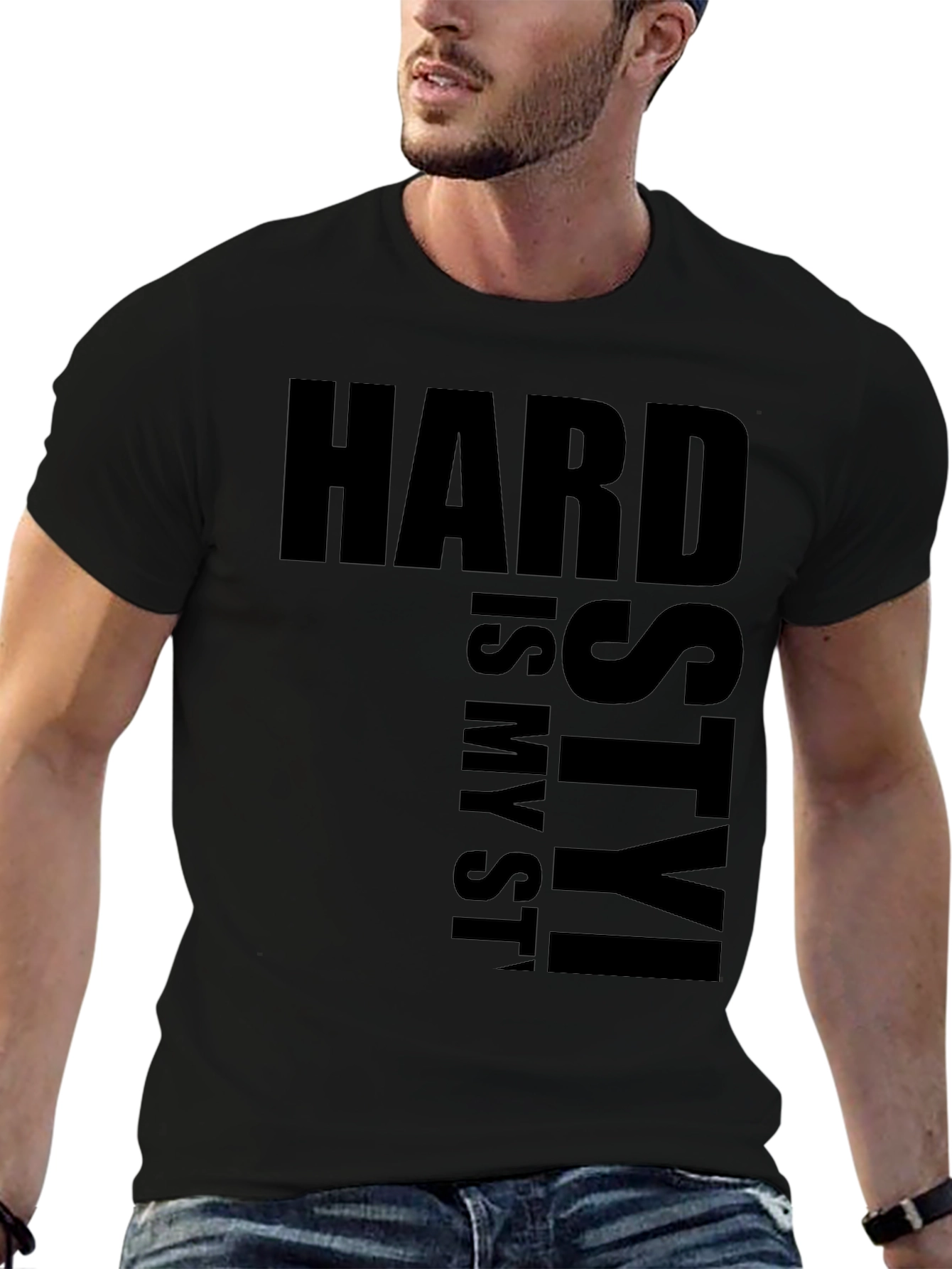Hard is My Style Black Graphic T-Shirt