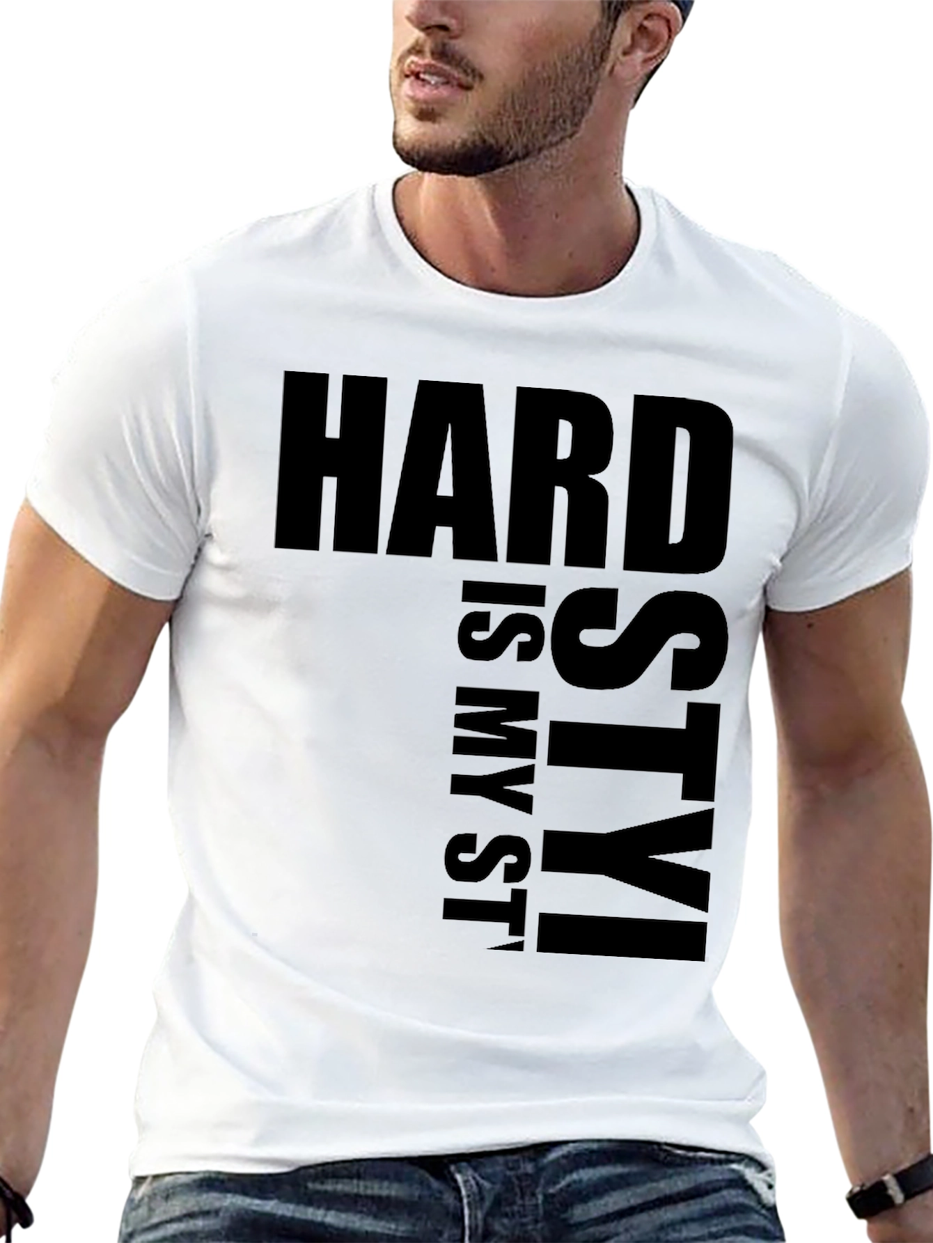 Hard is My Style Black Graphic T-Shirt