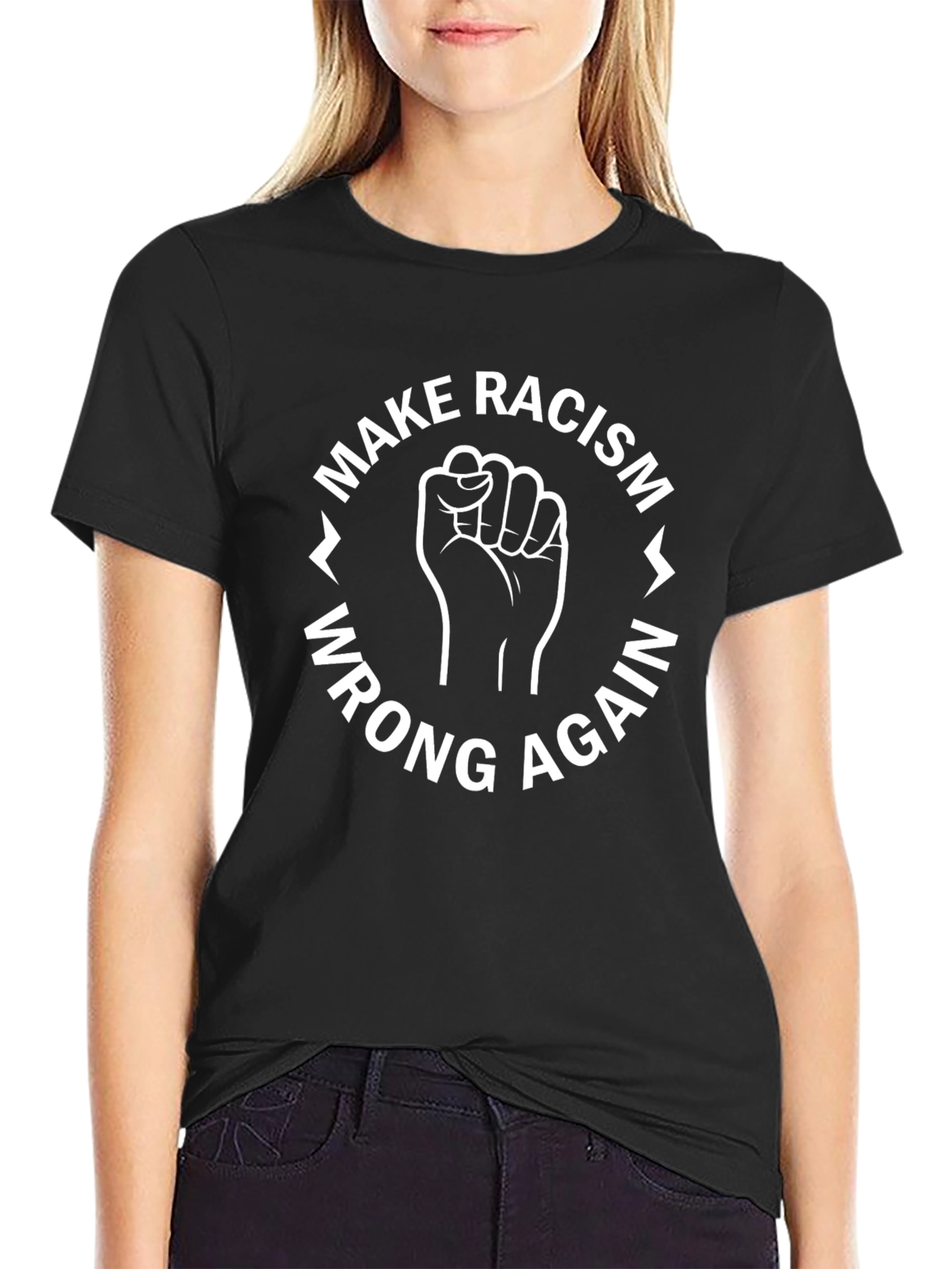 Make Racism Wrong Again T-Shirt - Black Tee