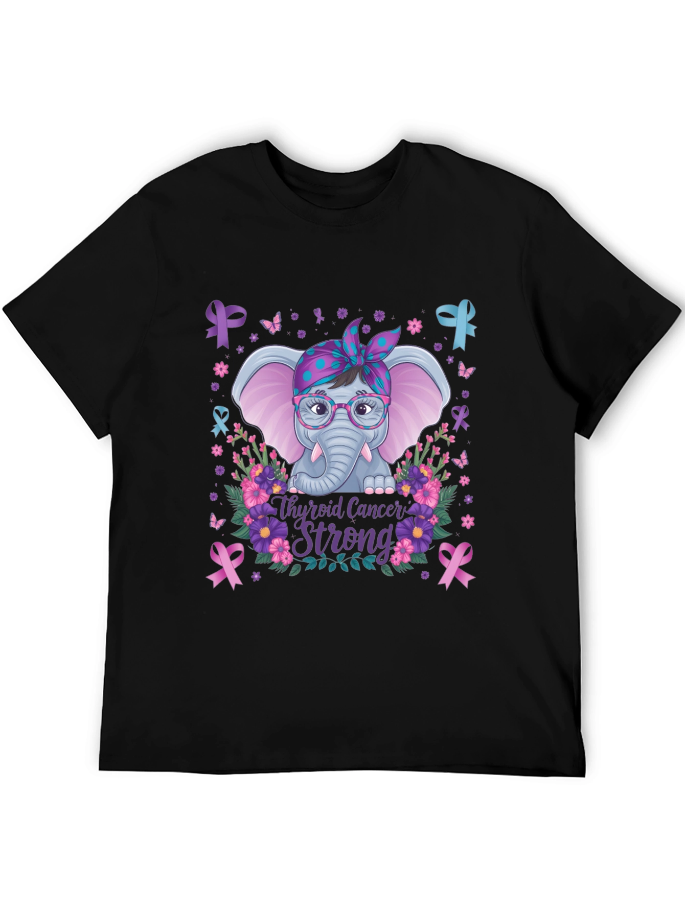 Thyroid Cancer Strong Elephant T-Shirt