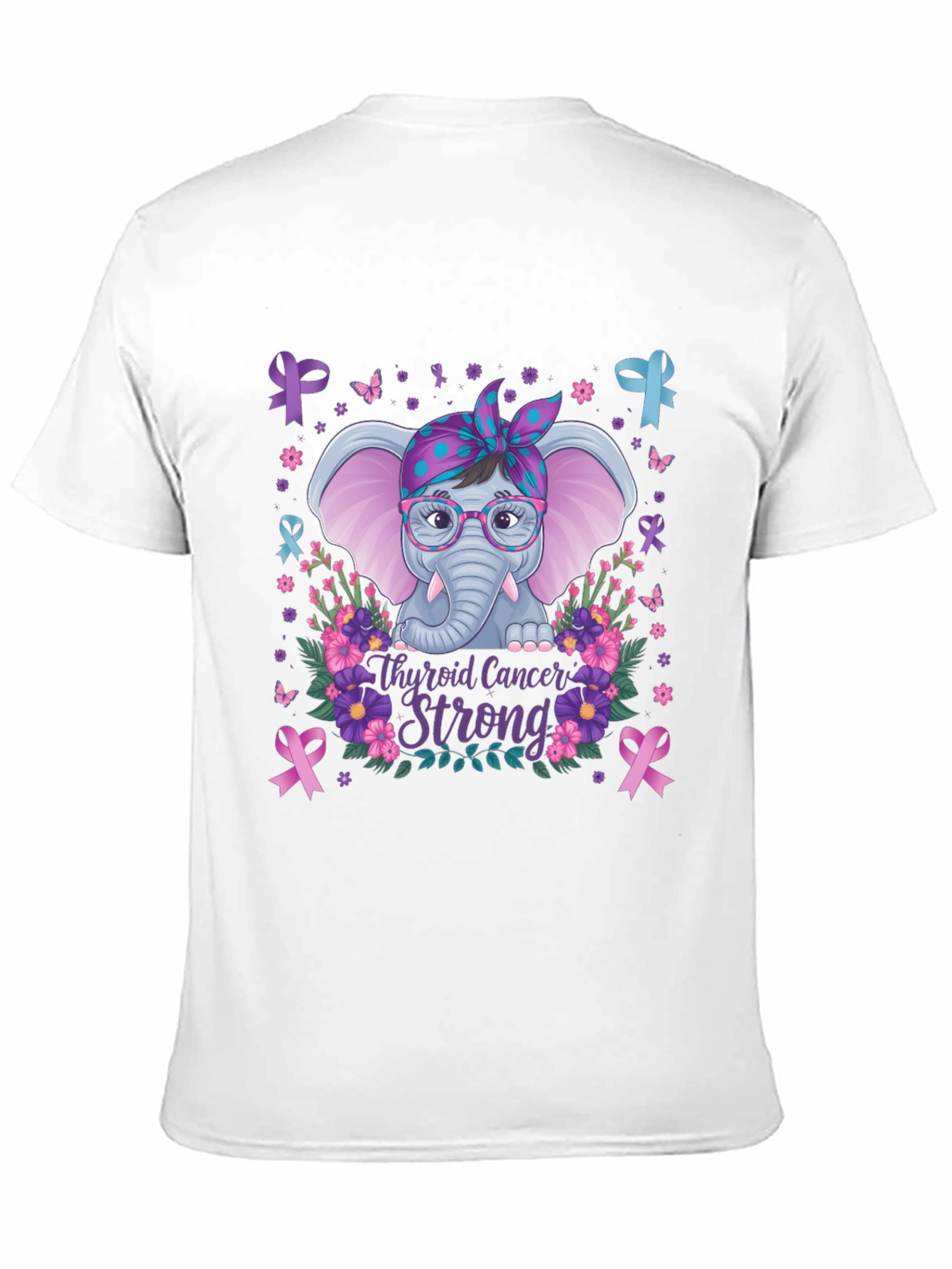 Thyroid Cancer Strong Elephant T-Shirt