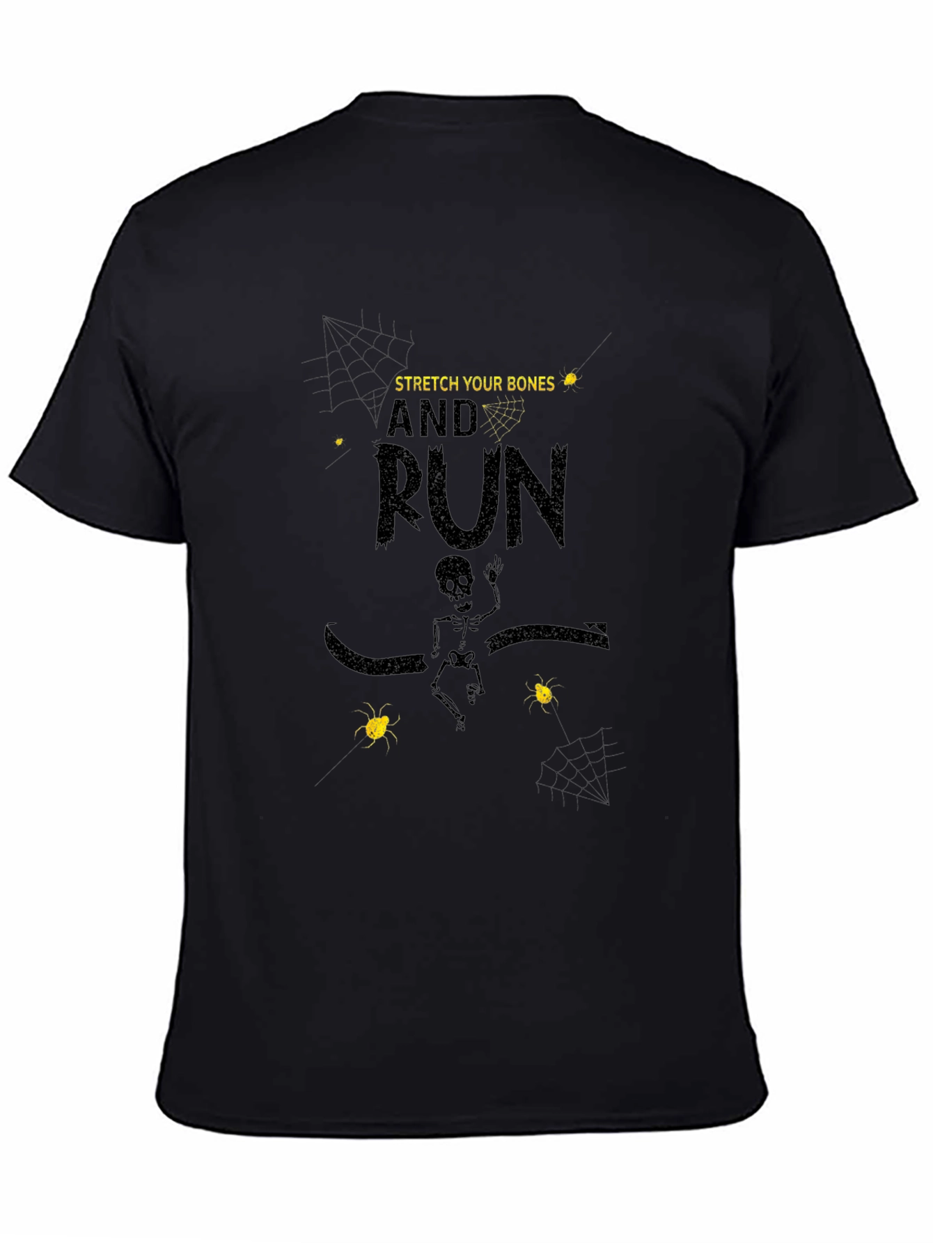 Stretch Your Bones and Run Black Graphic Tee