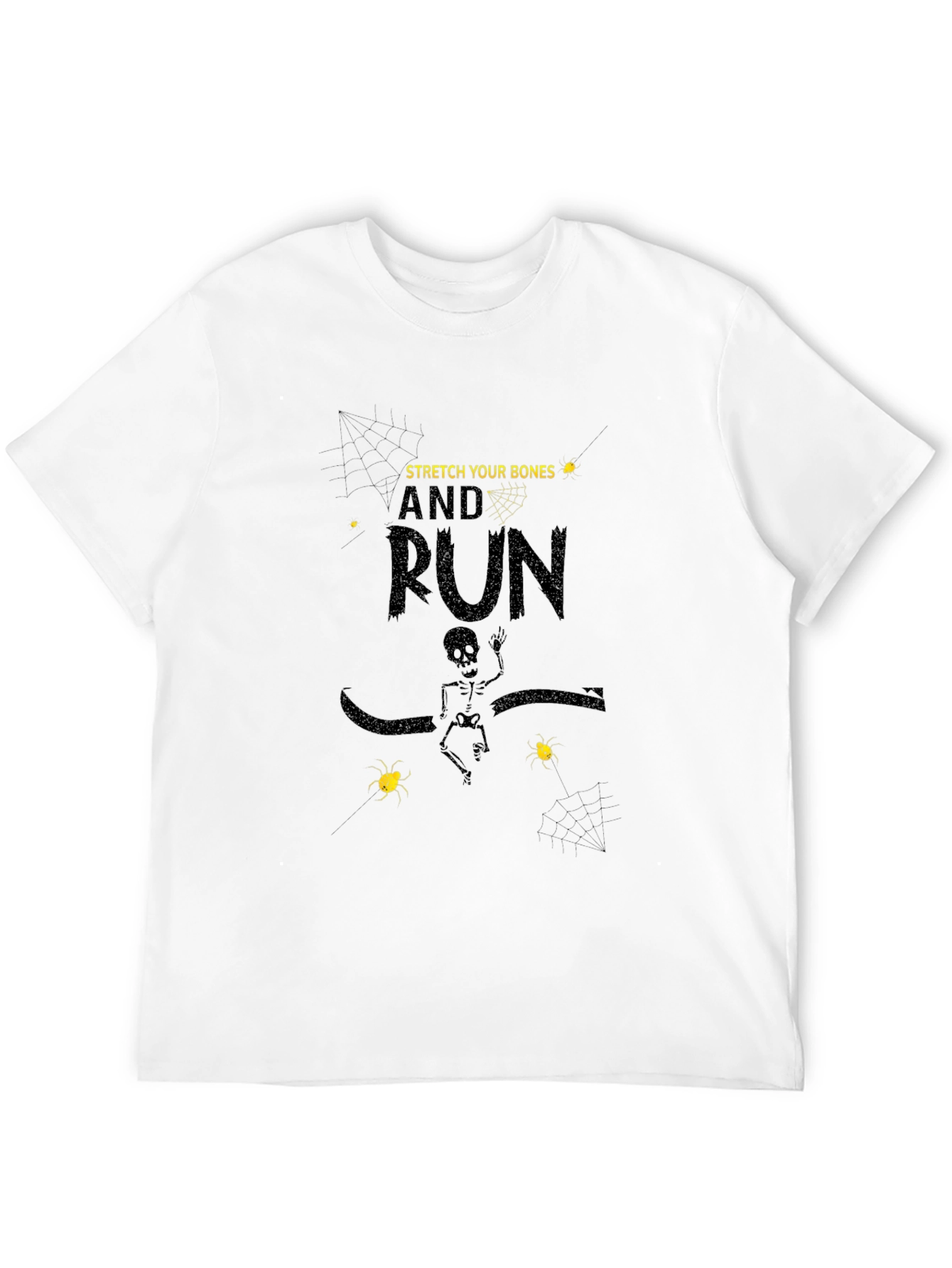 Stretch Your Bones and Run Black Graphic Tee