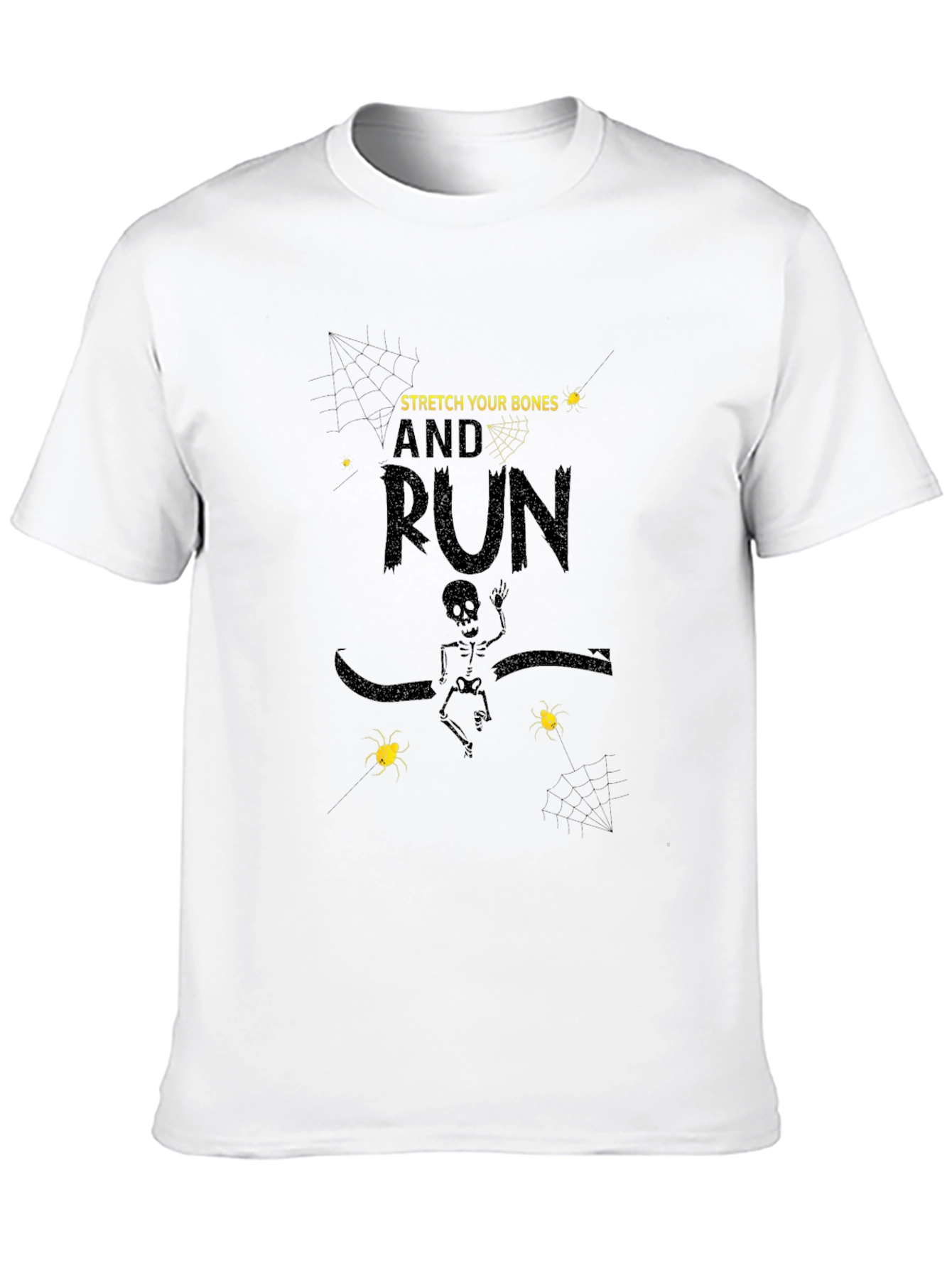 Stretch Your Bones and Run Black Graphic Tee