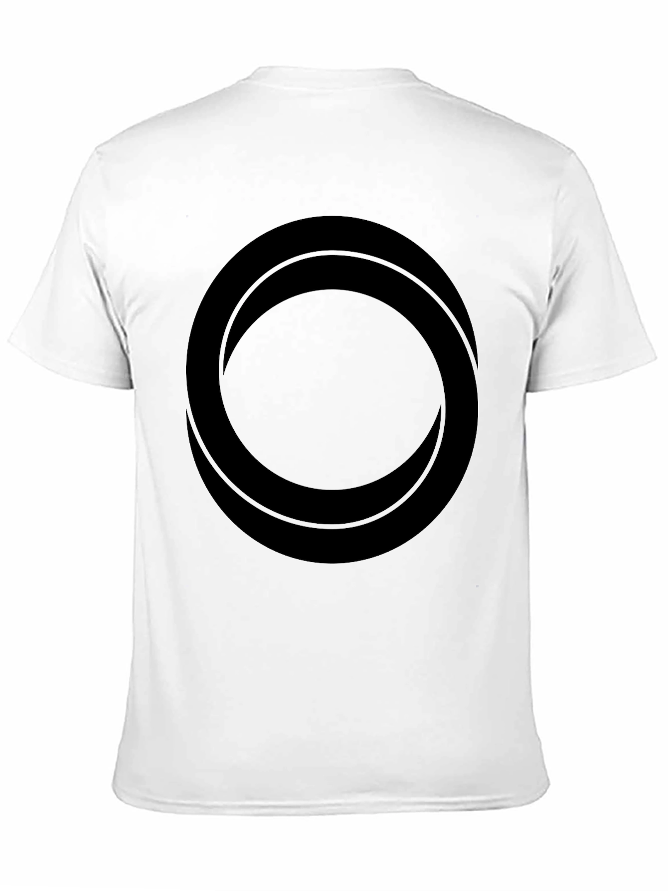 Mens Black Circle Graphic T-Shirt