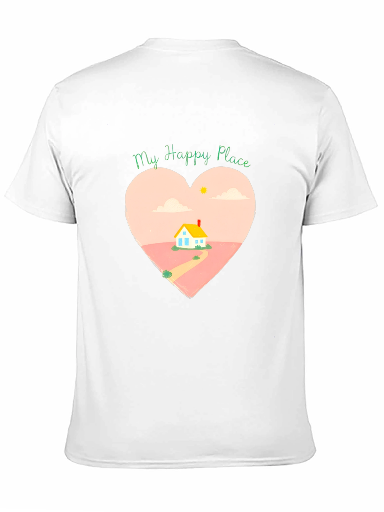 My Happy Place Heart Graphic Tee - Black