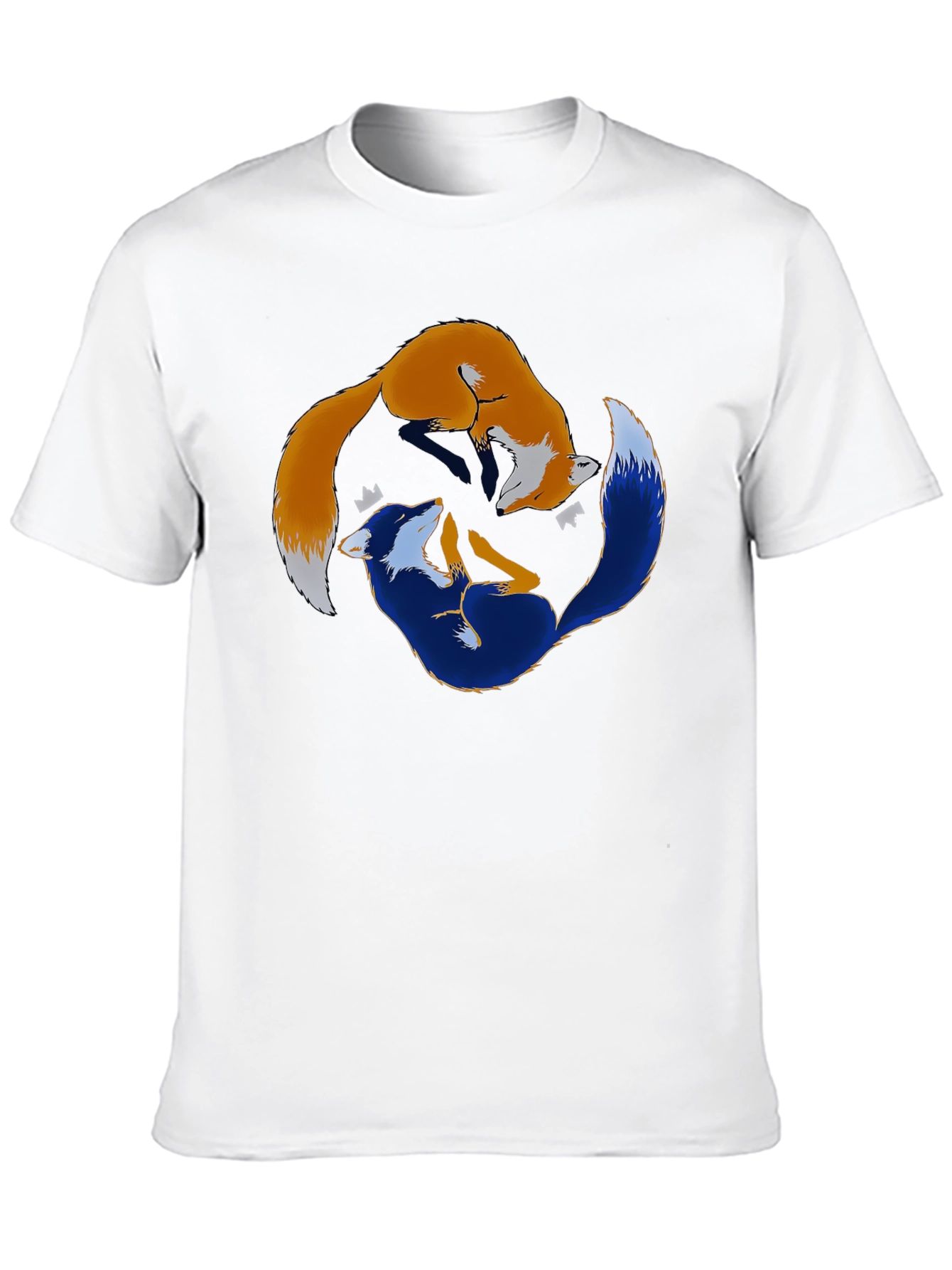 Yin Yang Foxes Graphic T-Shirt