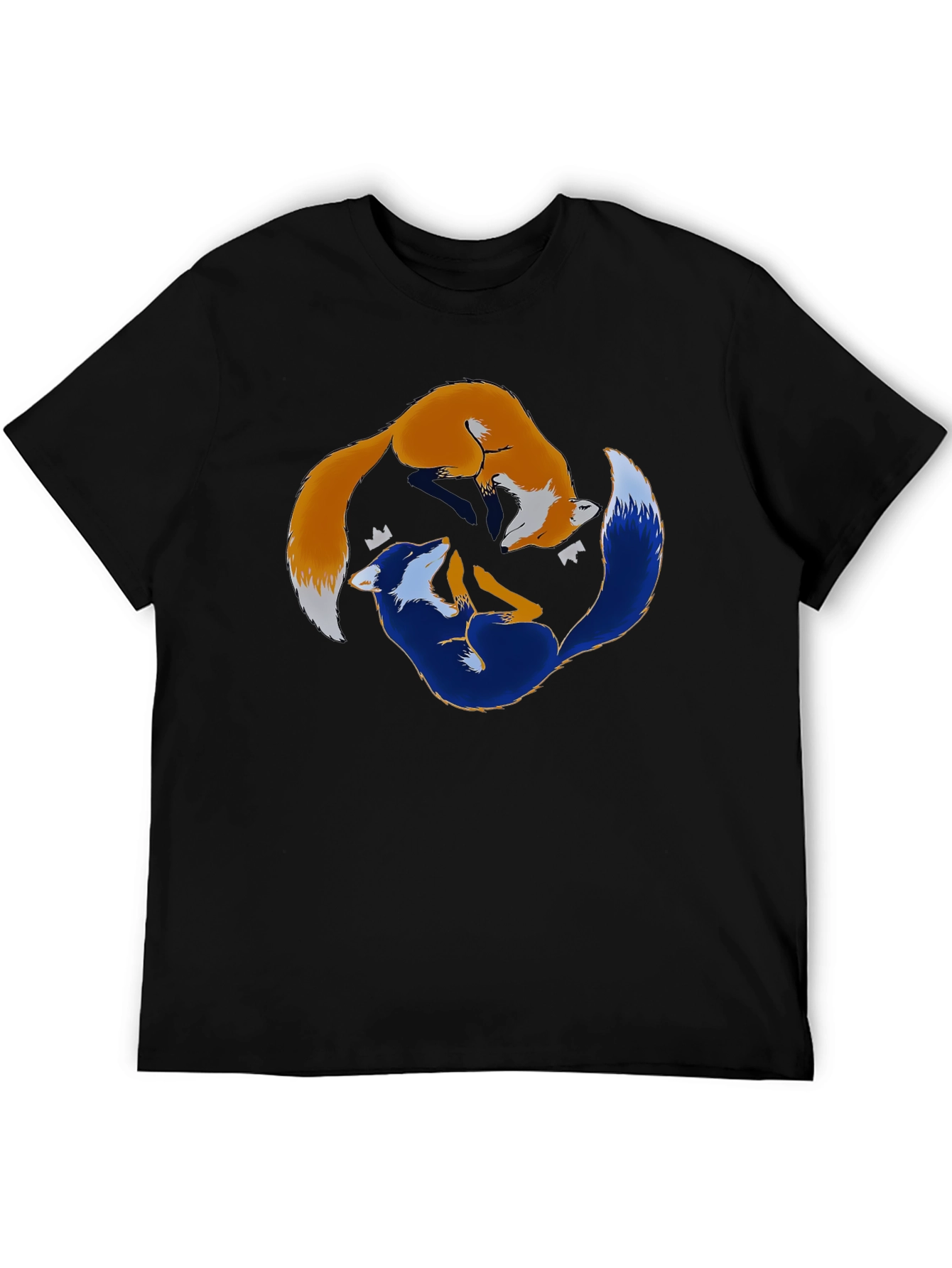 Yin Yang Foxes Graphic T-Shirt