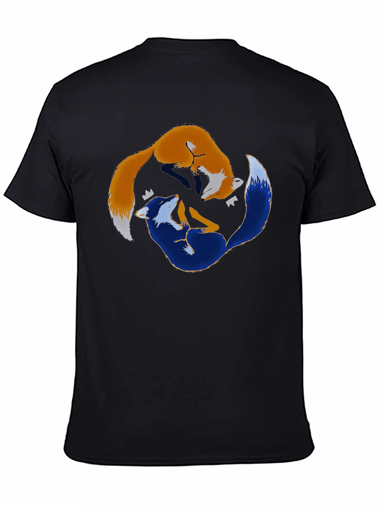 Yin Yang Foxes Graphic T-Shirt