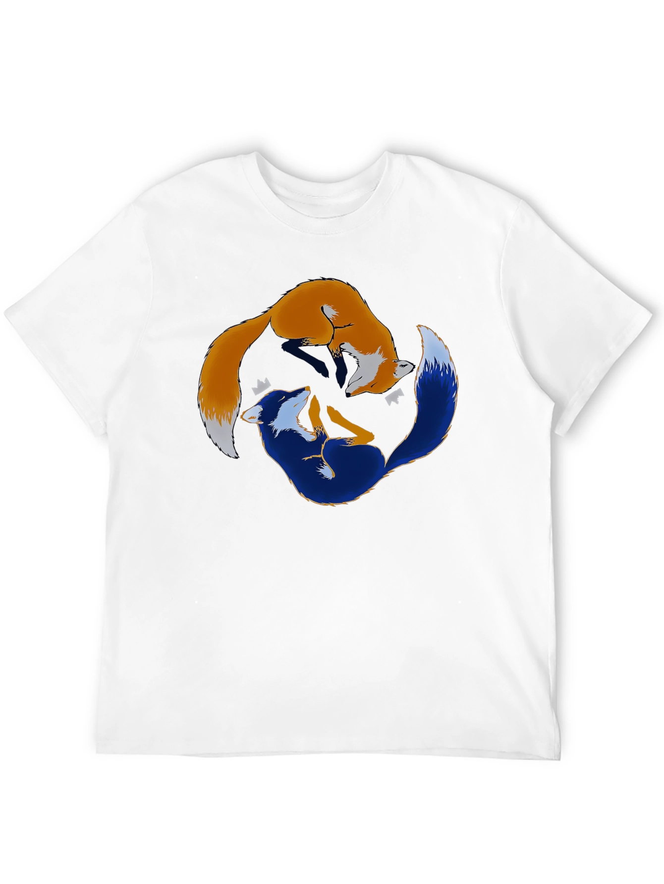 Yin Yang Foxes Graphic T-Shirt