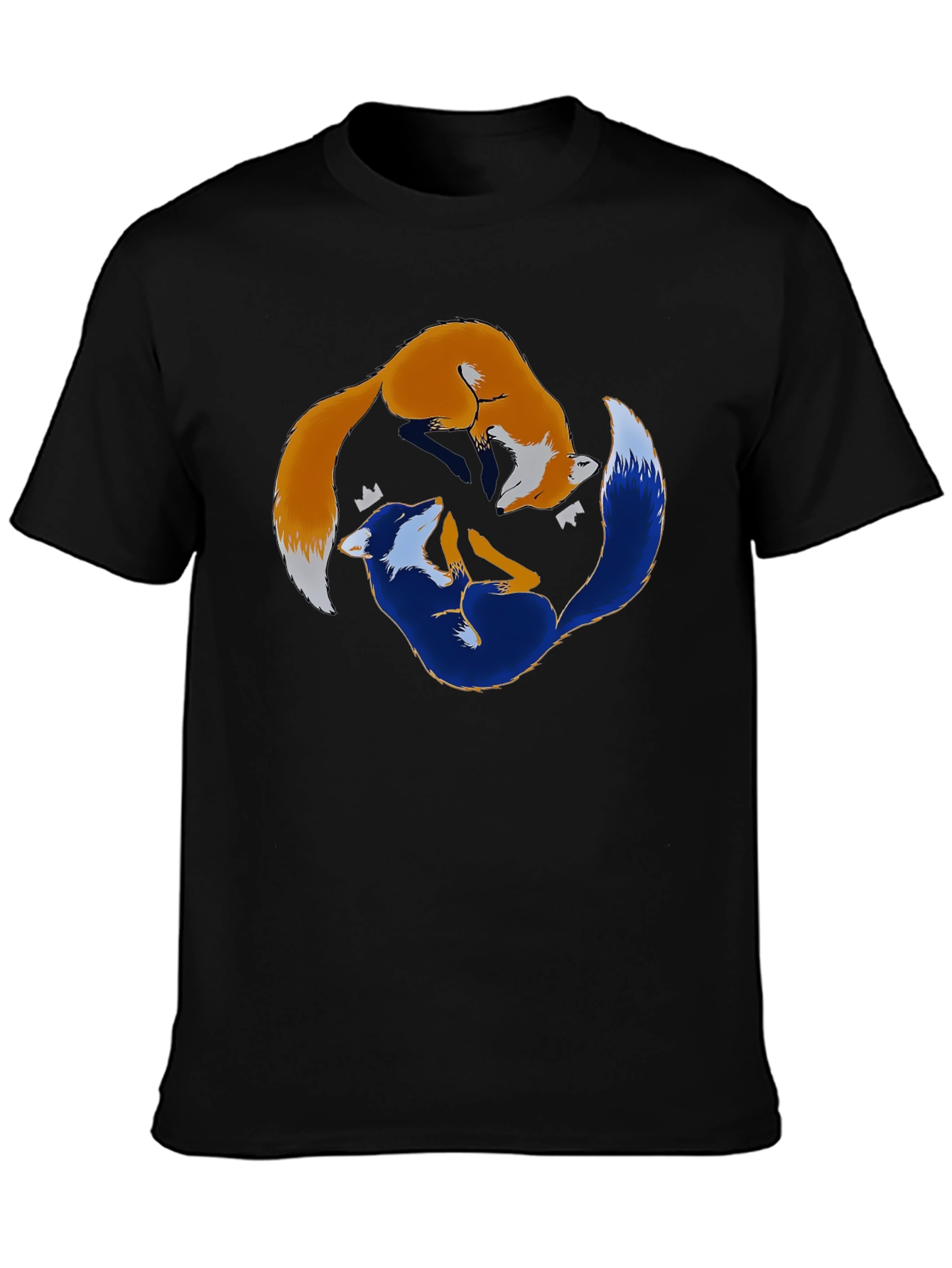 Yin Yang Foxes Graphic T-Shirt