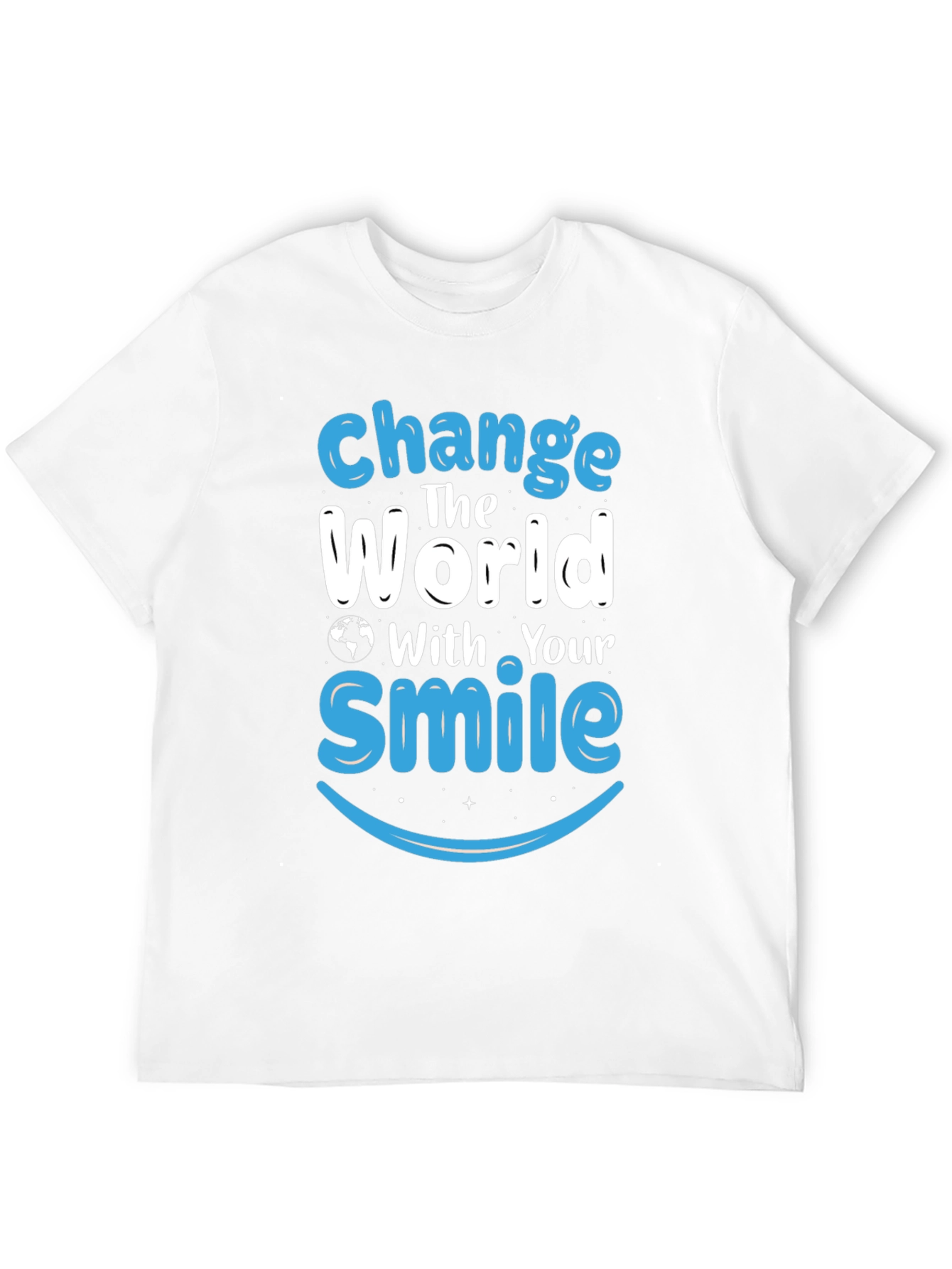 Change The World With Your Smile Black T-Shirt