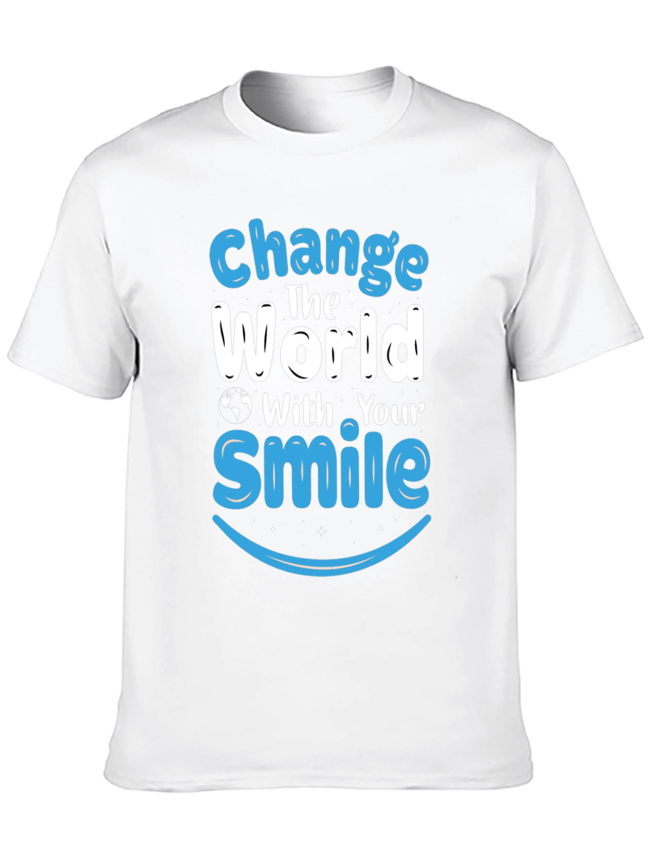 Change The World With Your Smile Black T-Shirt