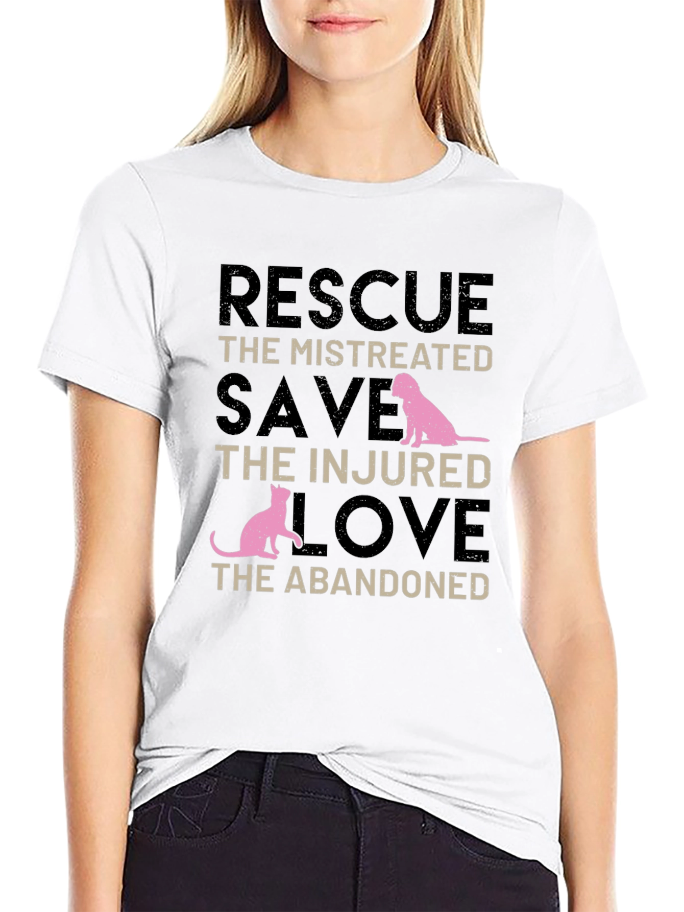 Rescue Animals T-Shirt - Dog and Cat