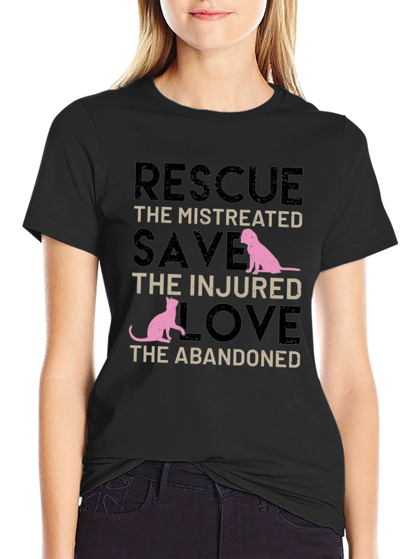 Rescue Animals T-Shirt - Dog and Cat