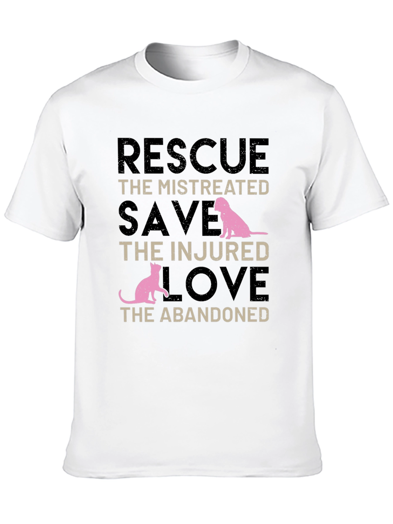 Rescue Animals T-Shirt - Dog and Cat