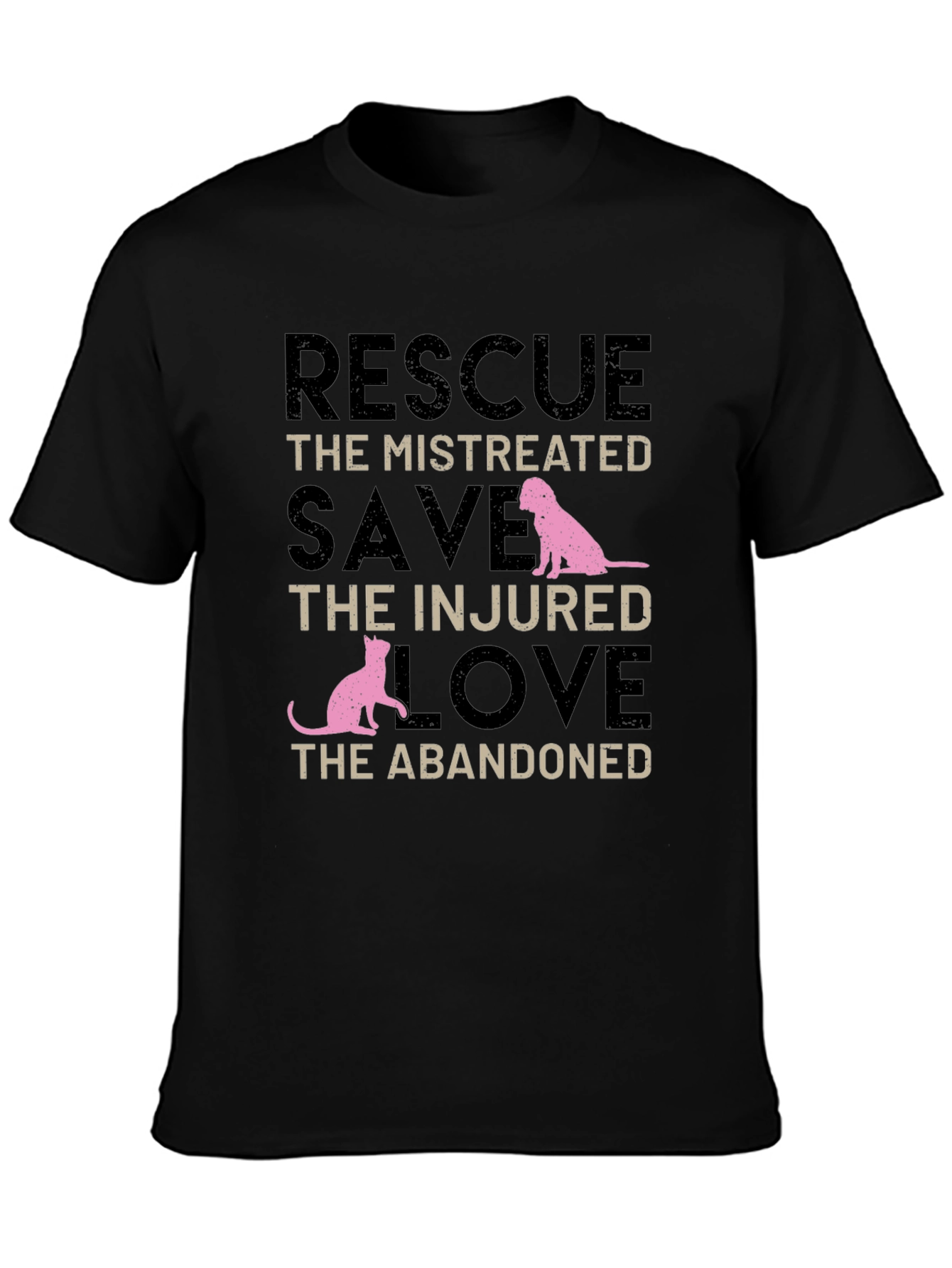 Rescue Animals T-Shirt - Dog and Cat