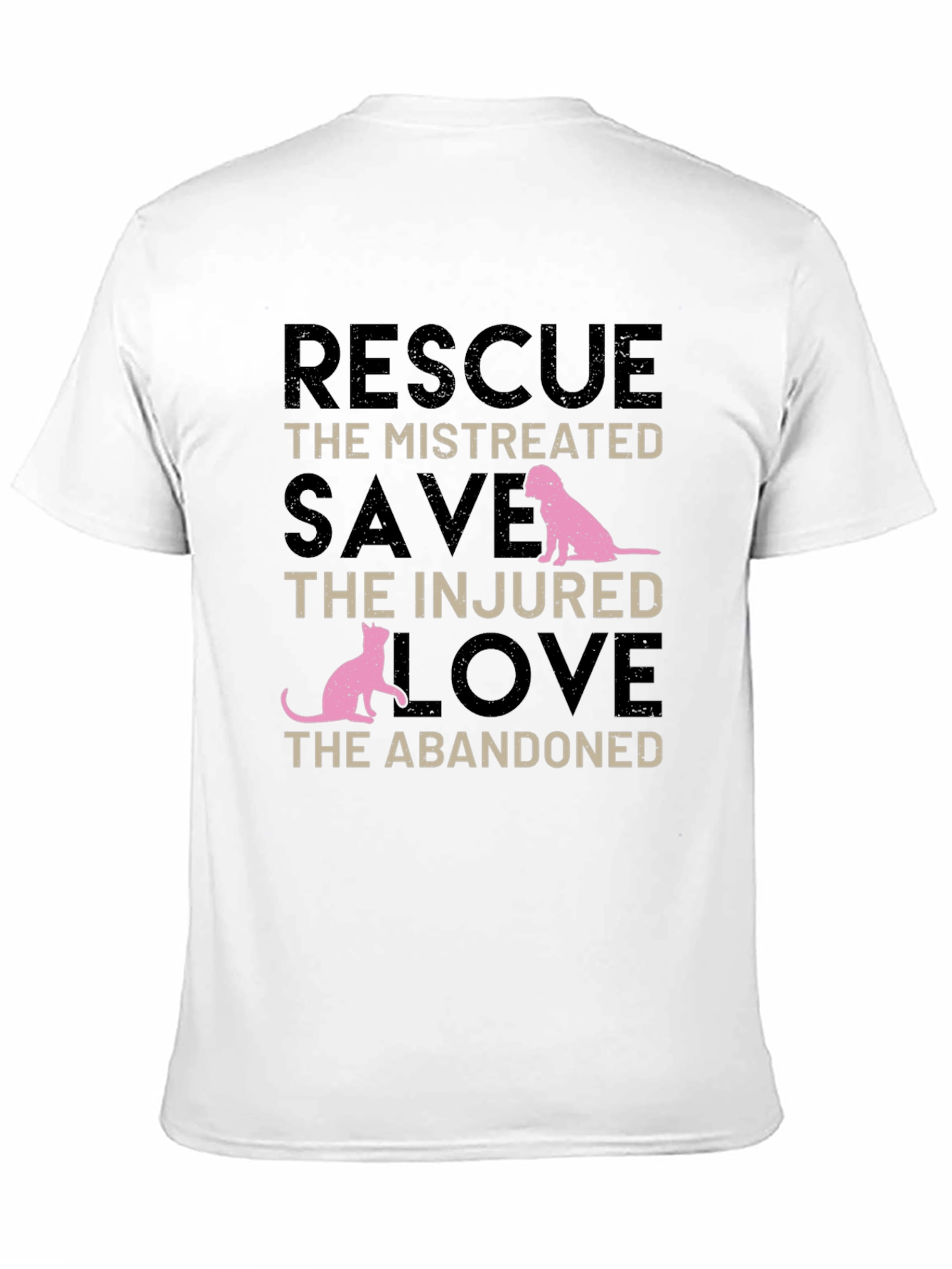 Rescue Animals T-Shirt - Dog and Cat