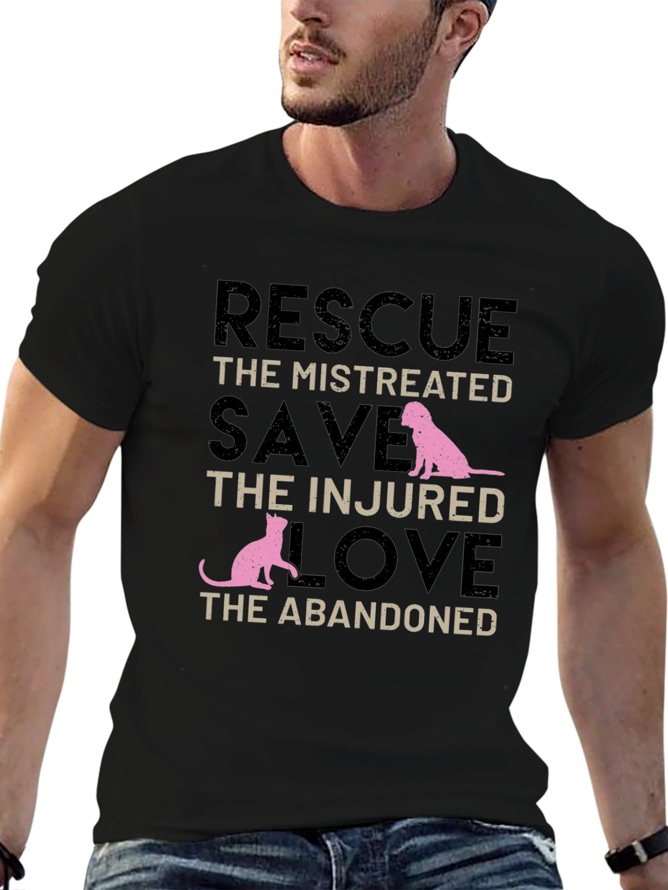 Rescue Animals T-Shirt - Dog and Cat