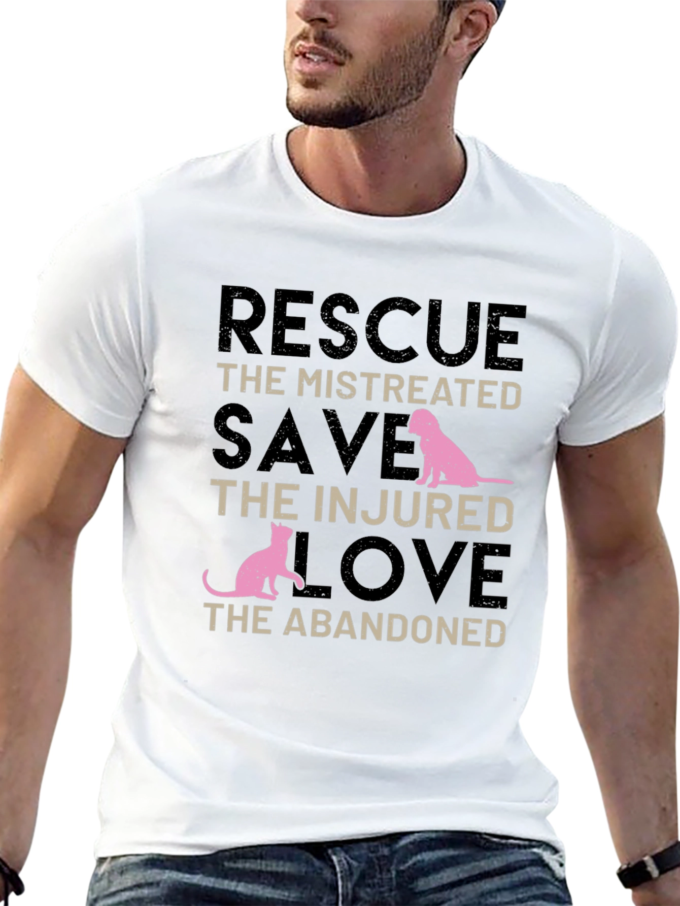 Rescue Animals T-Shirt - Dog and Cat