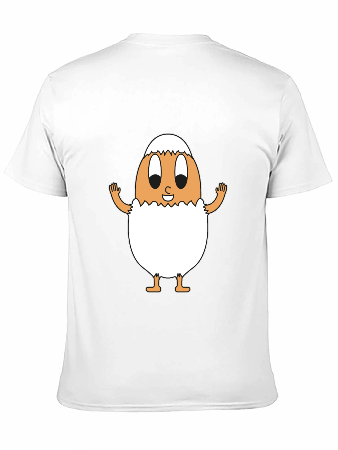 Funny Egg Cartoon Black T-Shirt