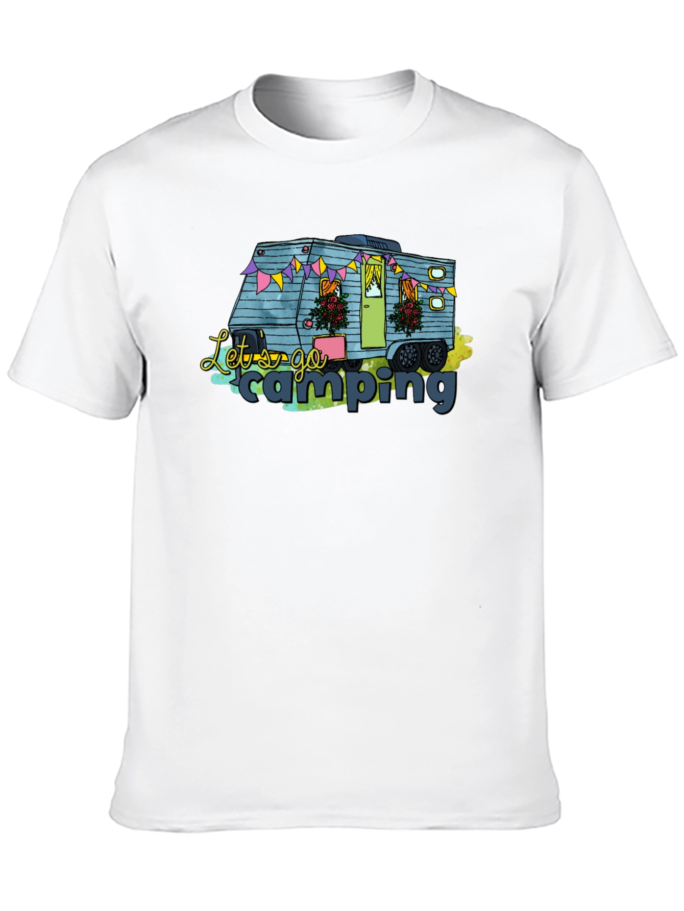 Lets Go Camping Camper Graphic T-Shirt