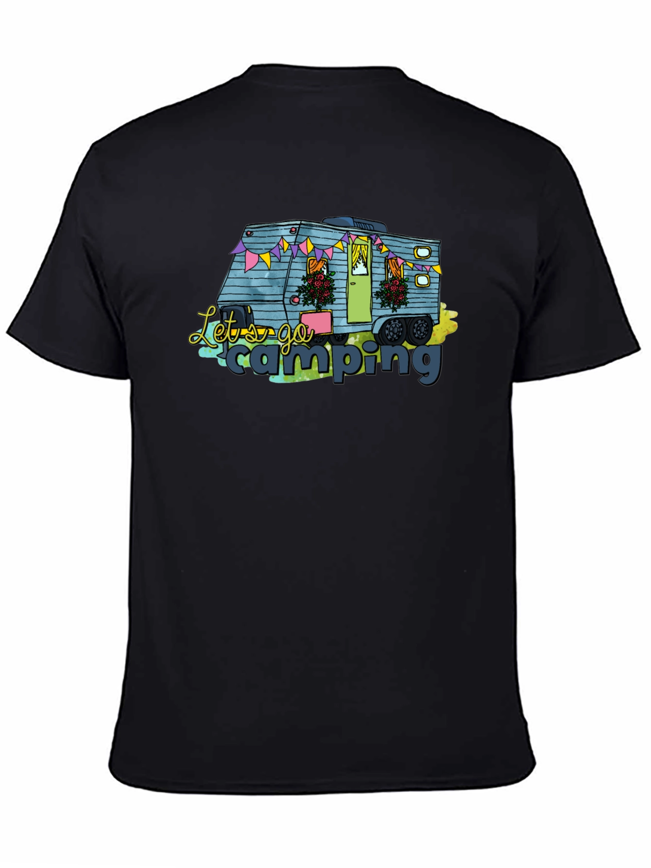 Lets Go Camping Camper Graphic T-Shirt