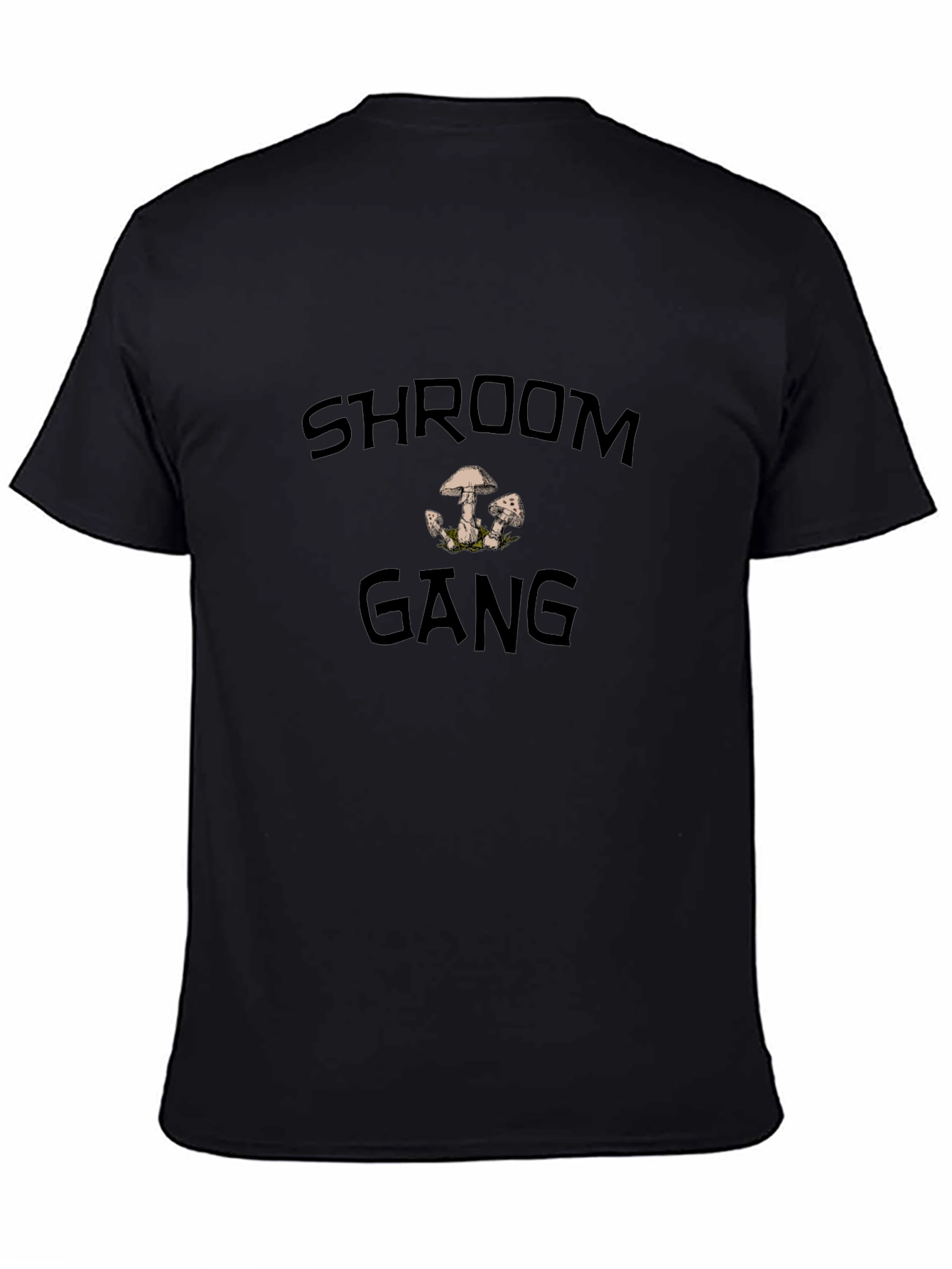Shroom Gang Graphic Tee - Casual Black T-Shirt