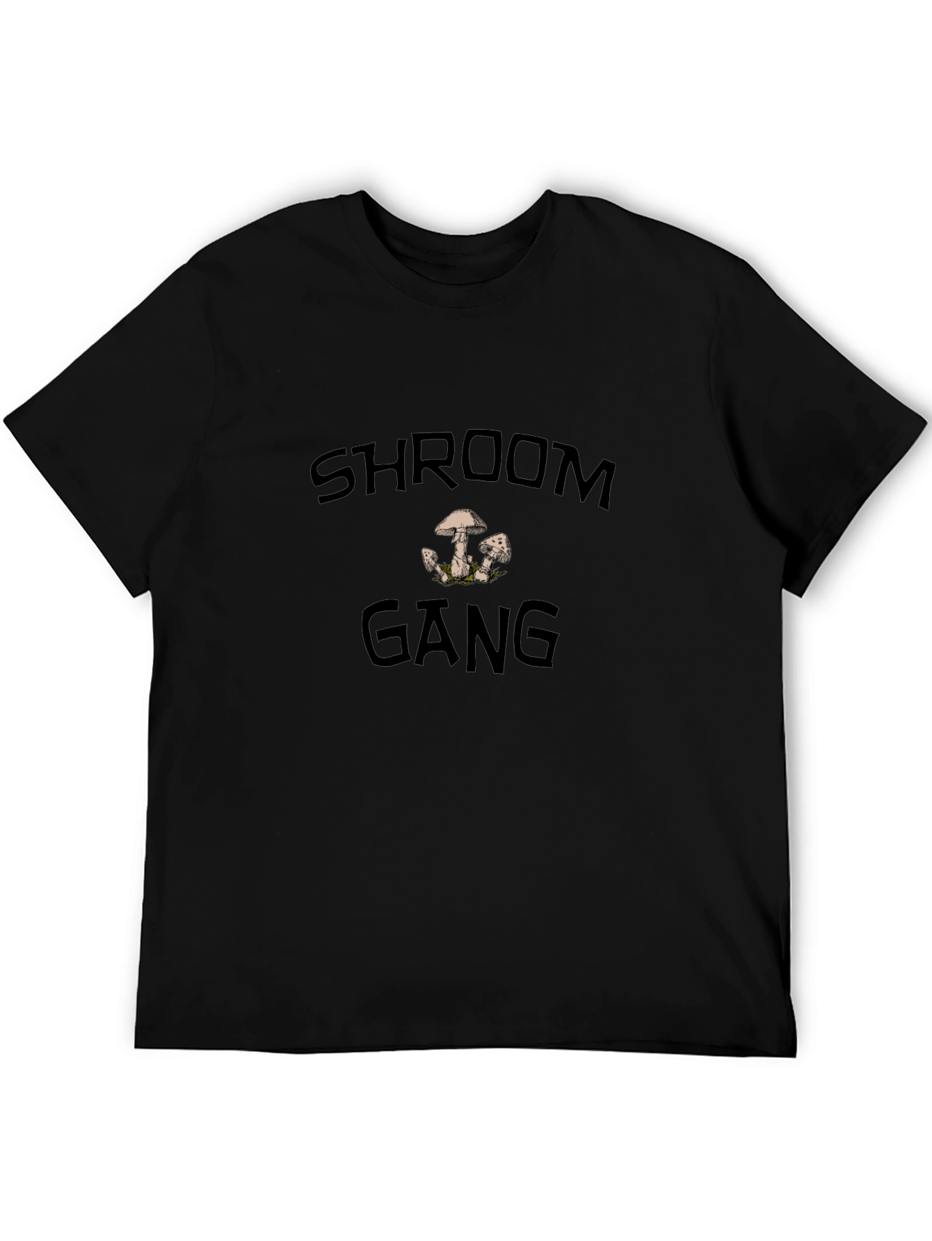Shroom Gang Graphic Tee - Casual Black T-Shirt