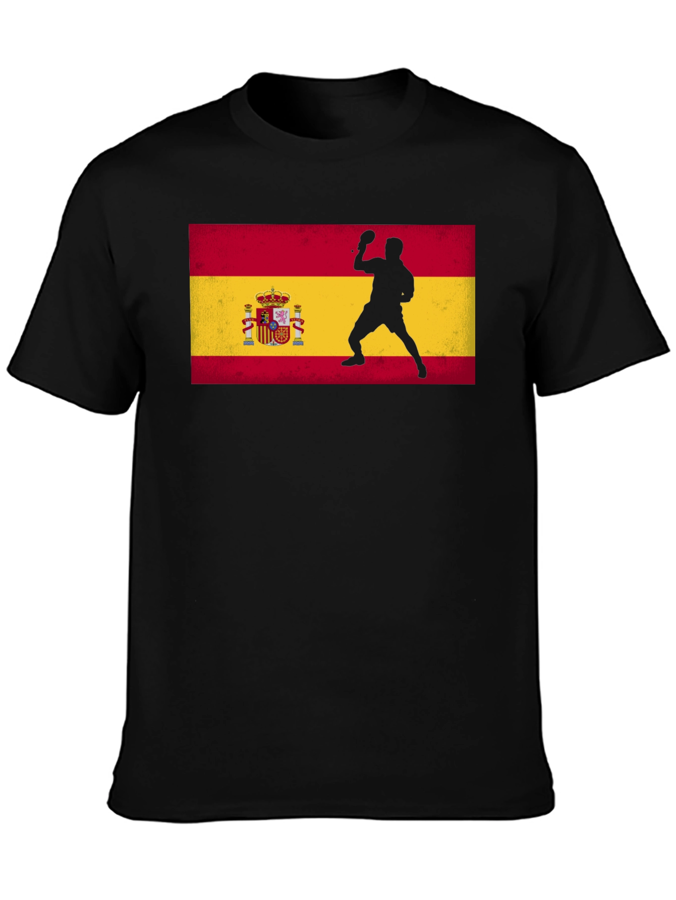 Spain Flag Ping Pong Player Graphic Tee
