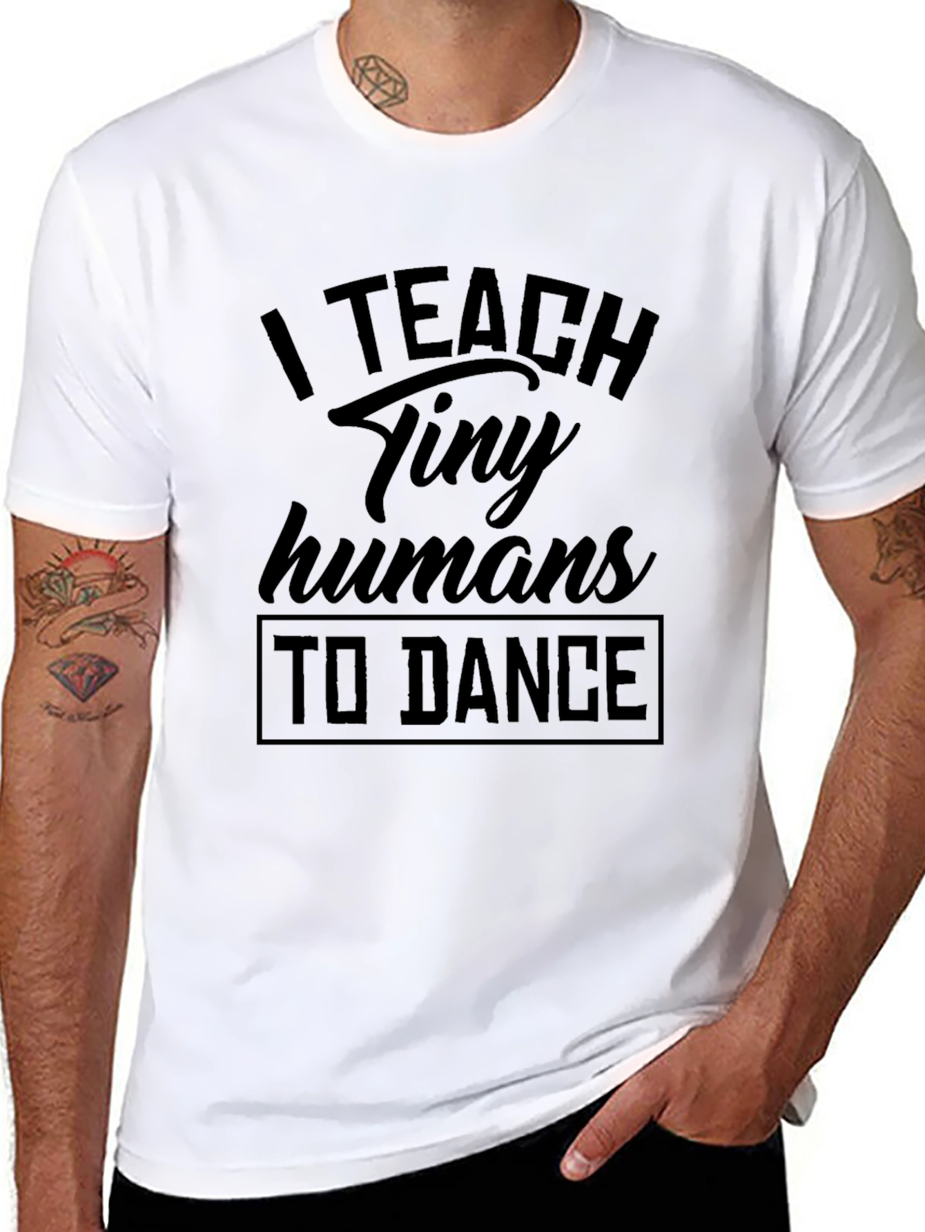 I Teach Tiny Humans To Dance Black T-Shirt