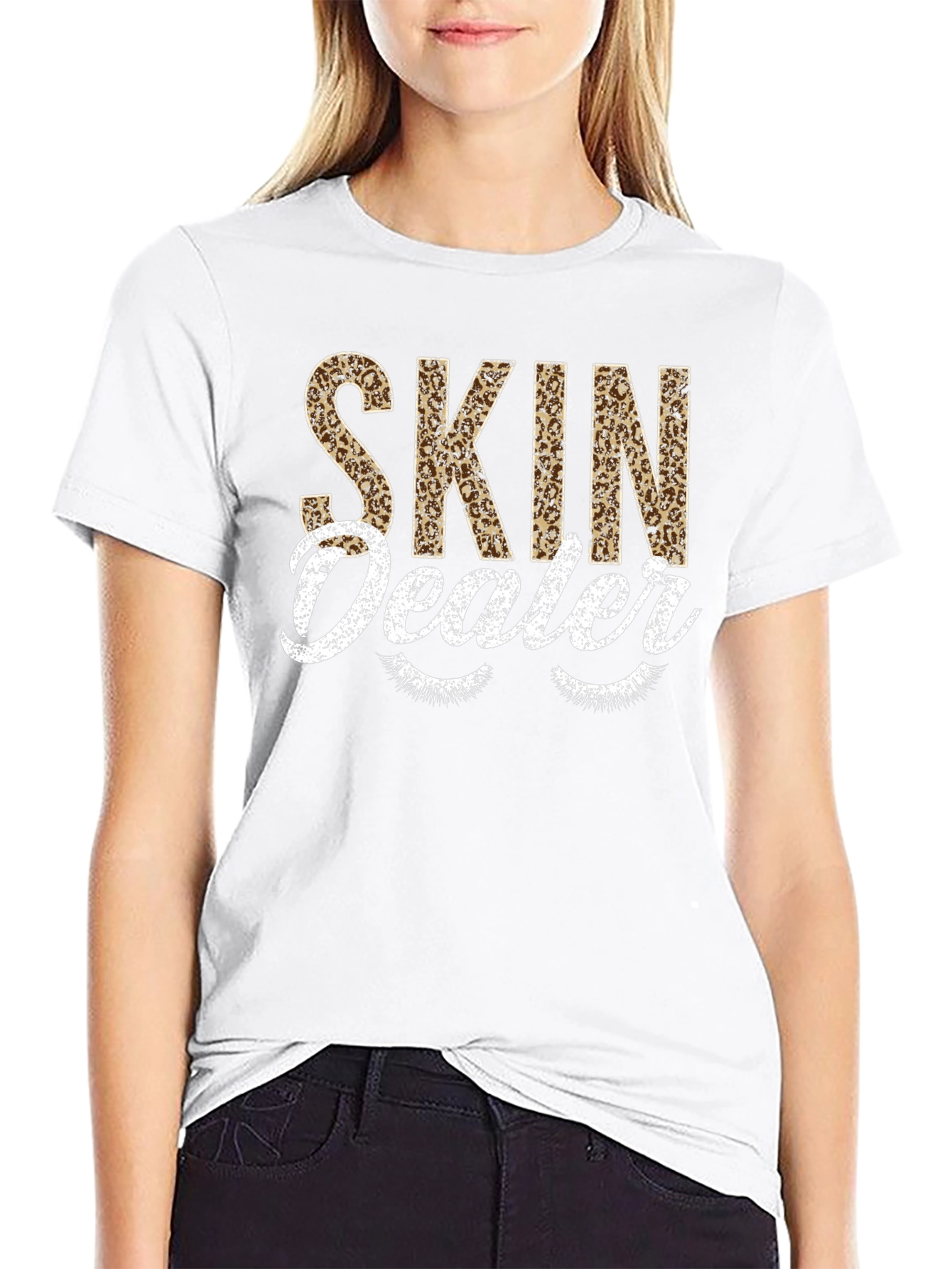 Skin Dealer Leopard Print Graphic T-Shirt