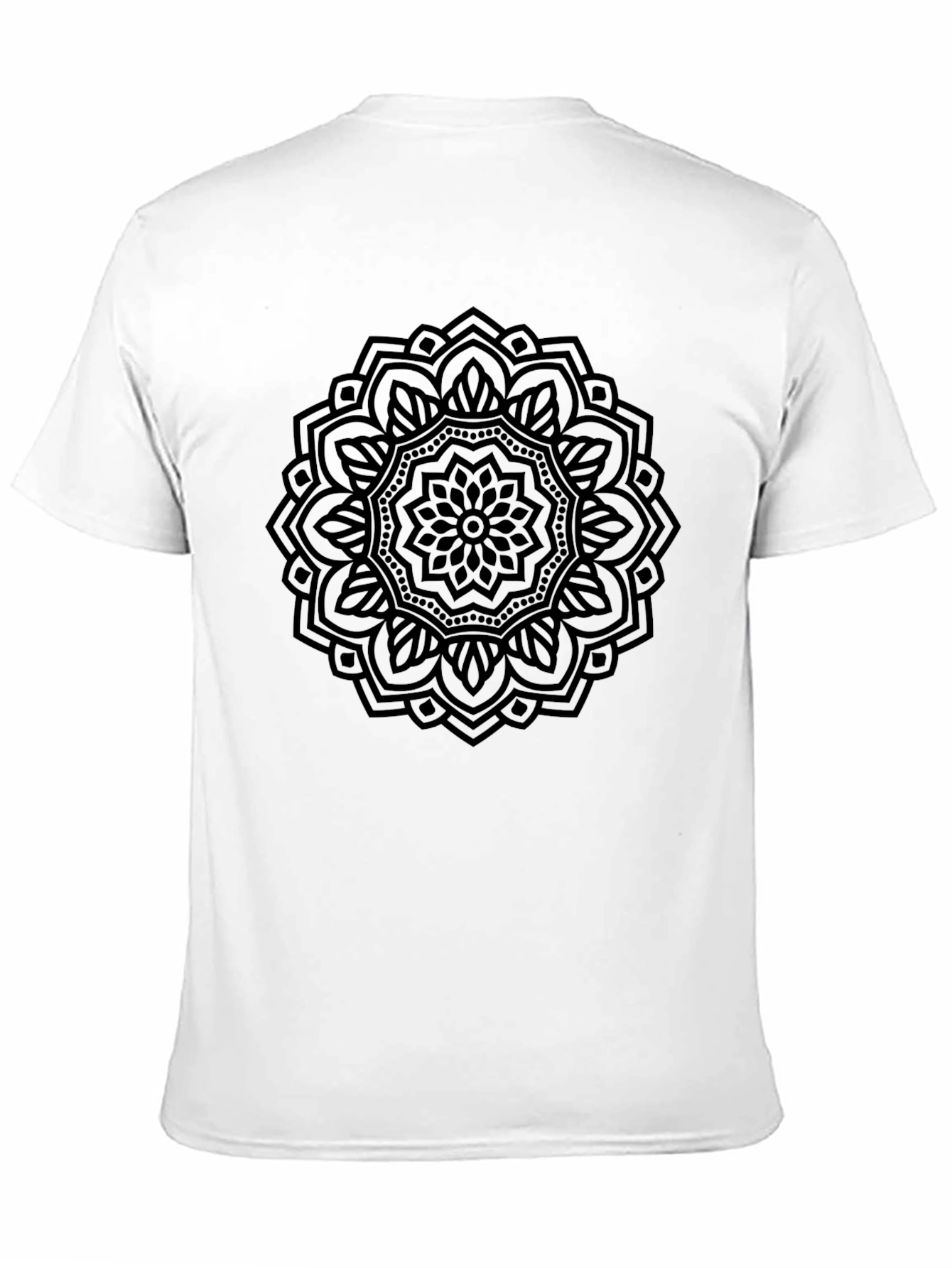 Black Mandala Graphic T-Shirt - Casual Style