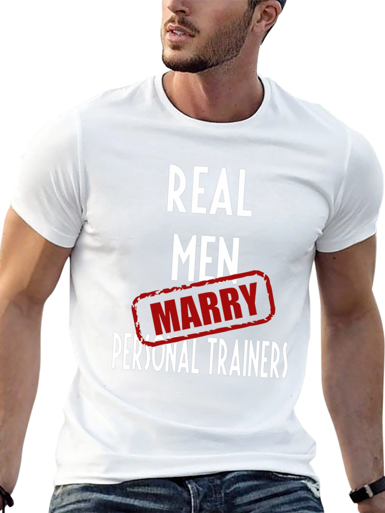 Real Men Marry Personal Trainers Black T-Shirt