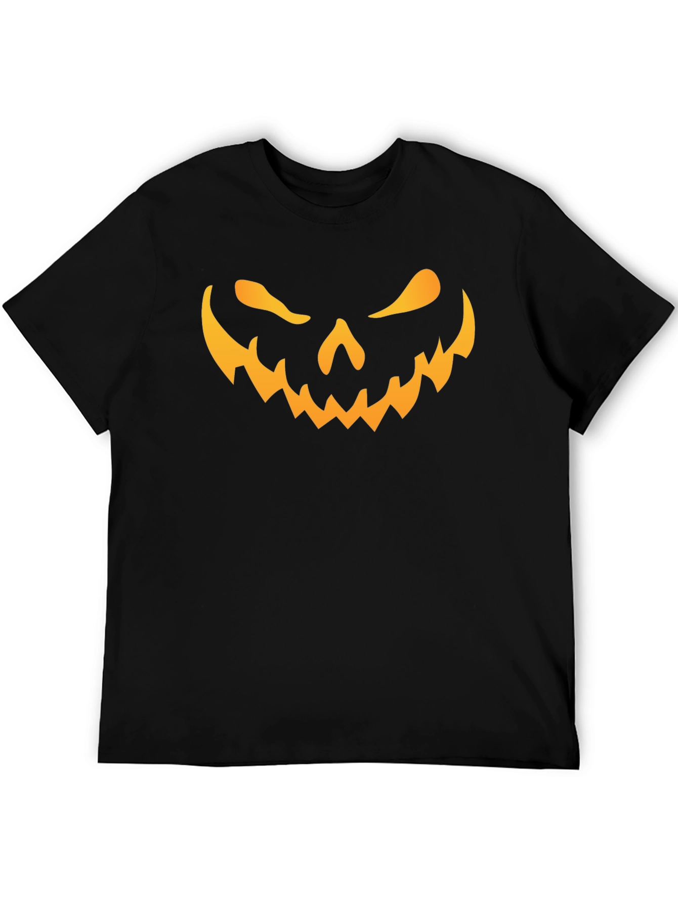 Spooky Jack-O-Lantern Face Black T-Shirt